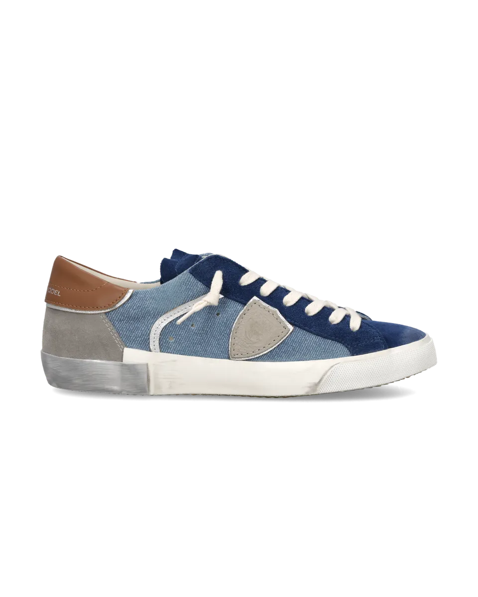 philippe-model-prsx-sneaker-herren-denimblau-grau image 1