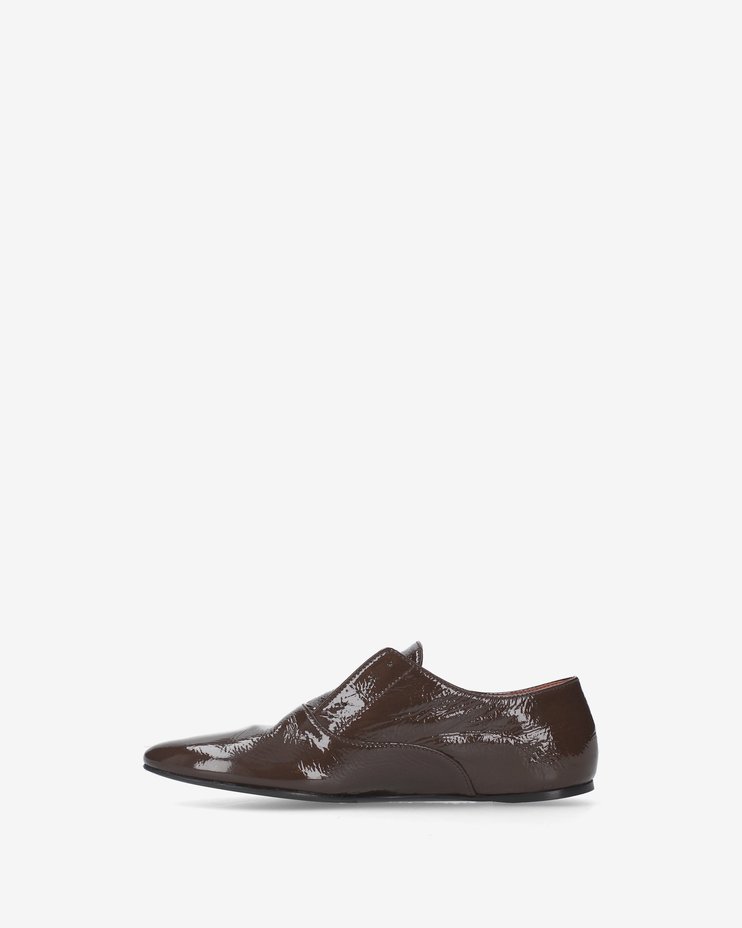 premiata-mocassino-vernice-brown-slipper-damen image 3