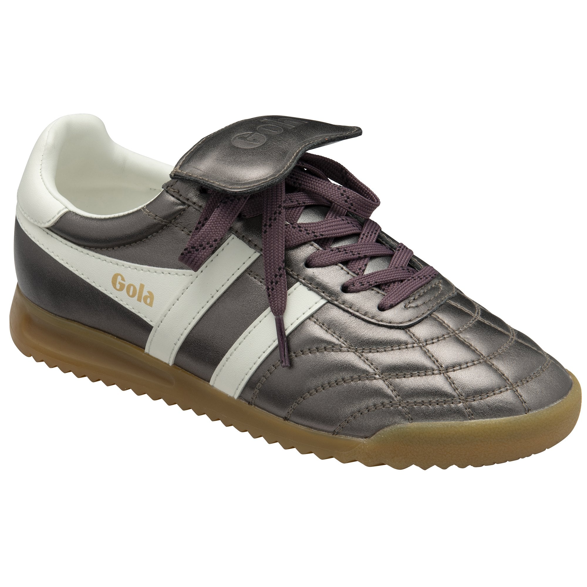 gola-stadium-86-damen-retro-sneaker-leder-pewter-off-white image 2