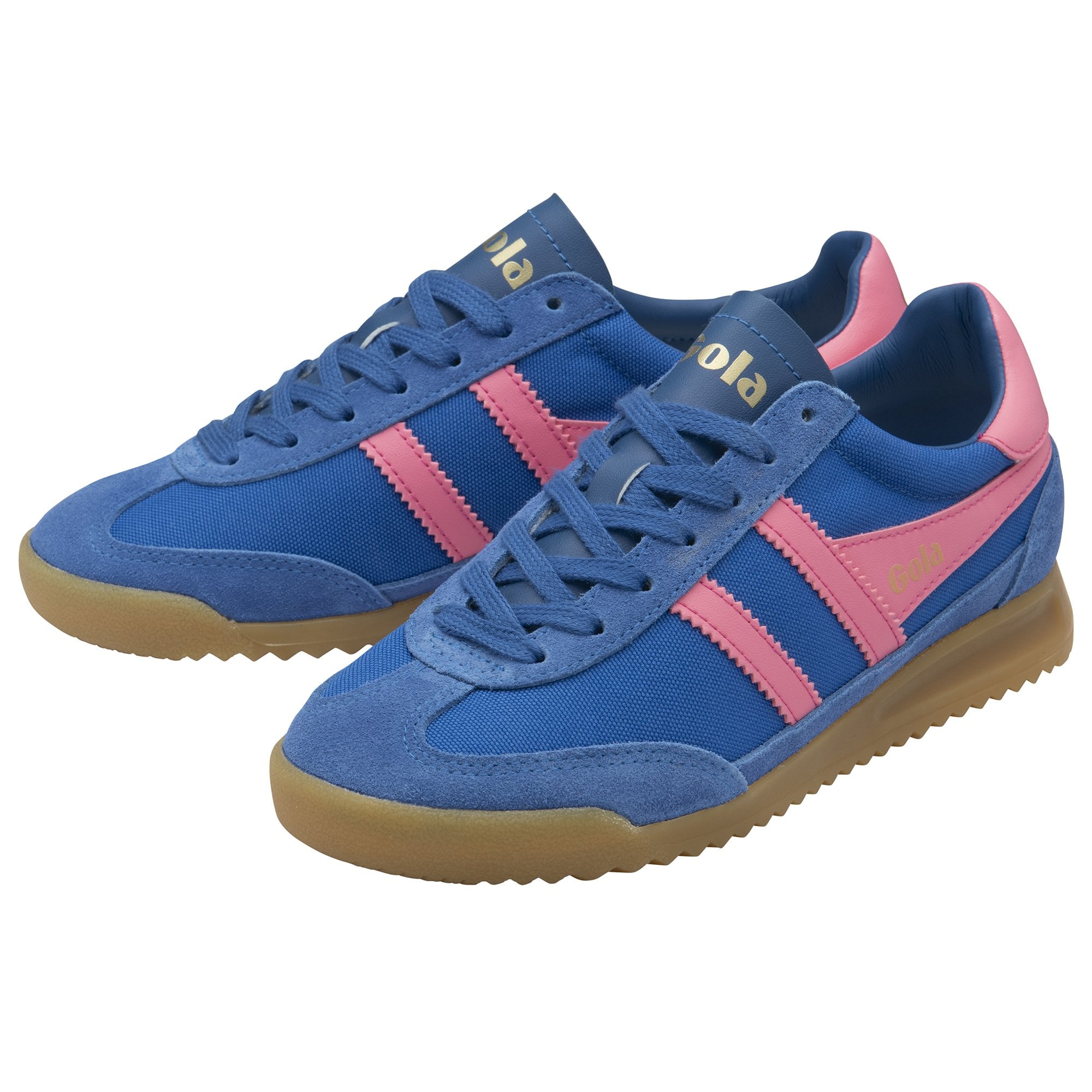 gola-tornado-damen-sneaker-saphirblau-neonpink-nylon-wildleder image 3