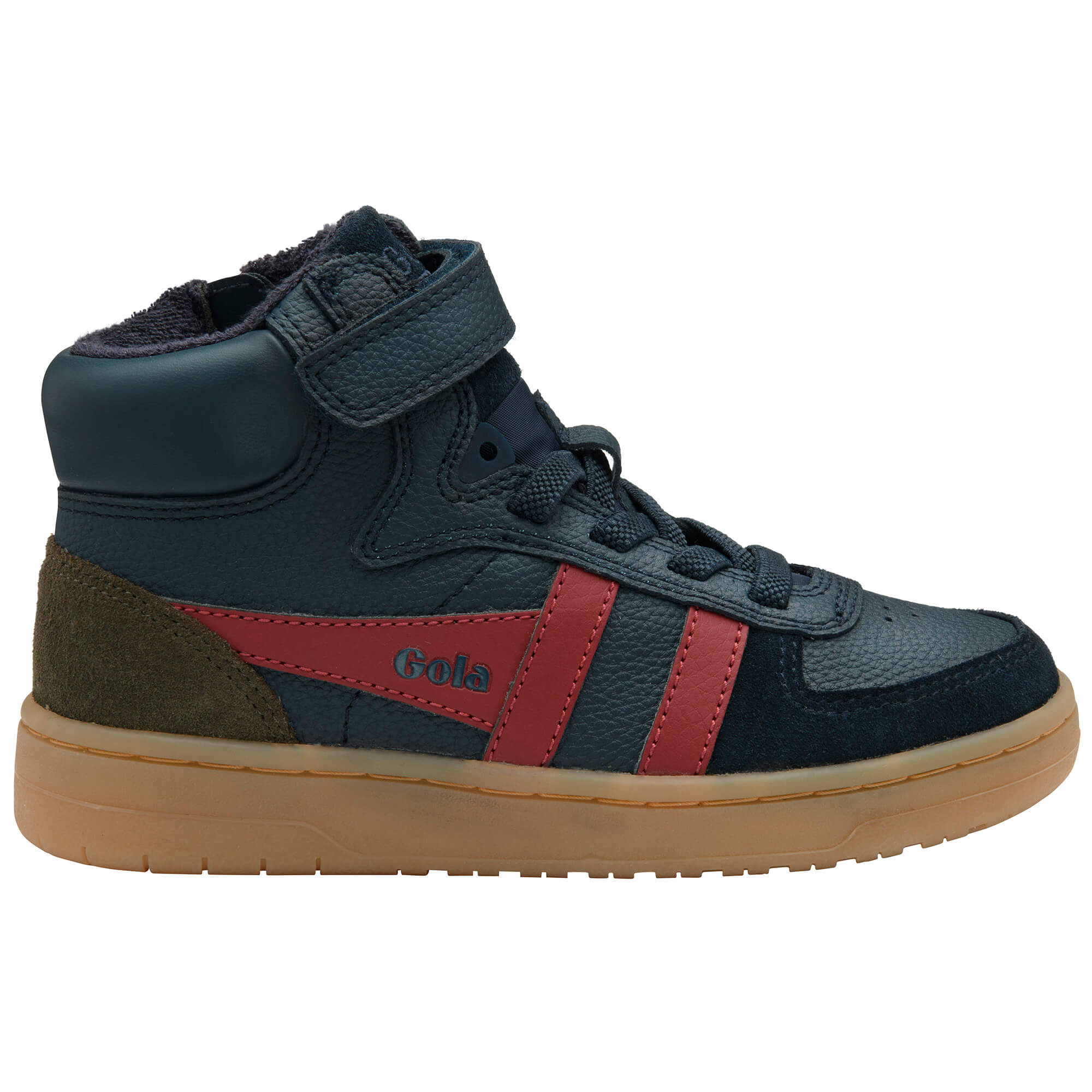 gola-talon-high-top-turnschuhe-f-r-kinder-marine-rot image 1
