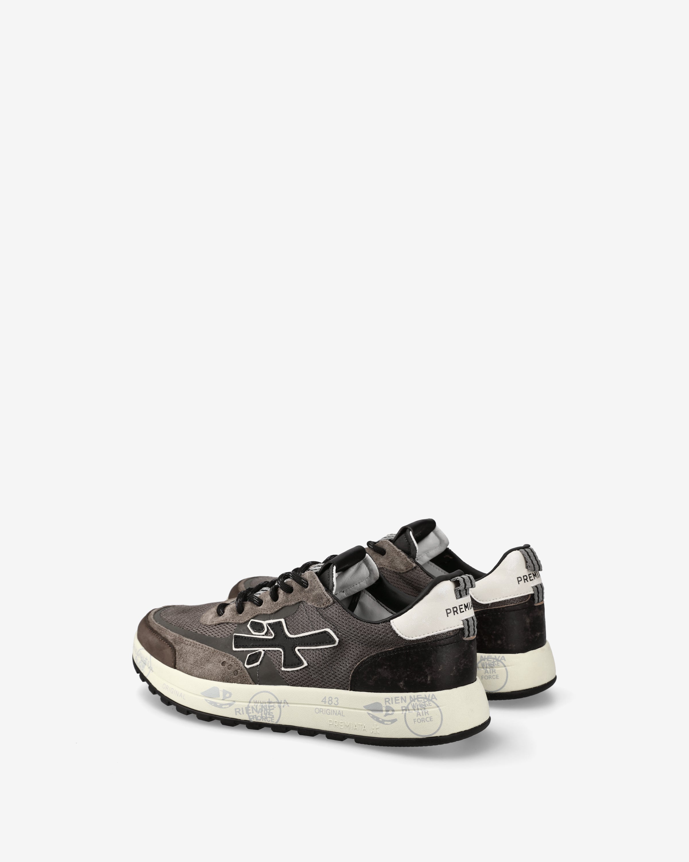 premiata-nous-7725-herren-sneaker-grau-braun image 5