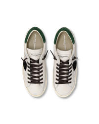 philippe-model-prsx-herren-sneaker-wei-flaschengr-n-glattleder-einsatz image 5