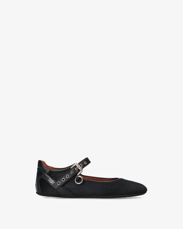 premiata-mary-jane-ballerina-damen-schwarz-cavallino-elaphe-schnalle image 1