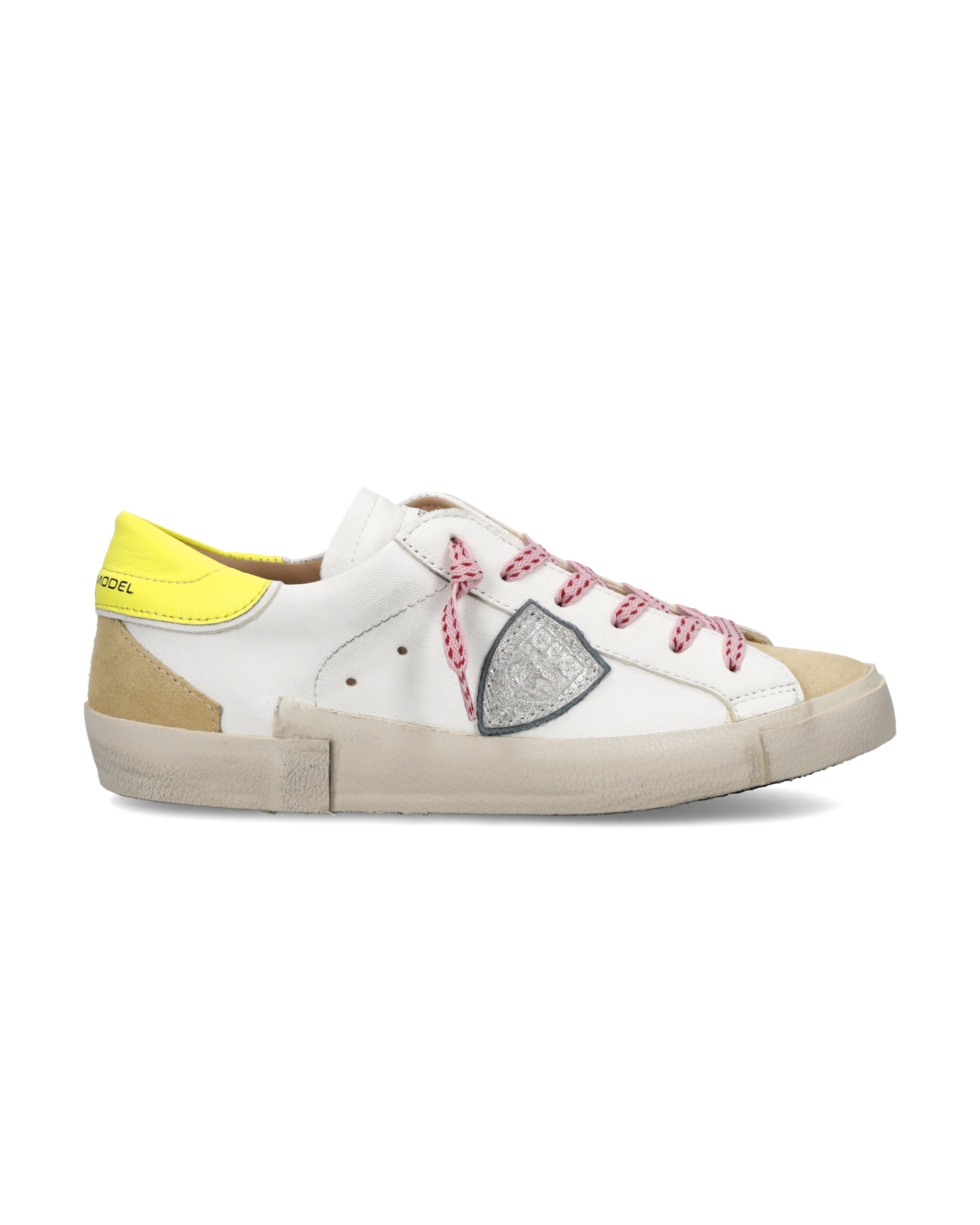 philippe-model-prsx-damen-sneaker-wei-beige-gelb-fluo image 1