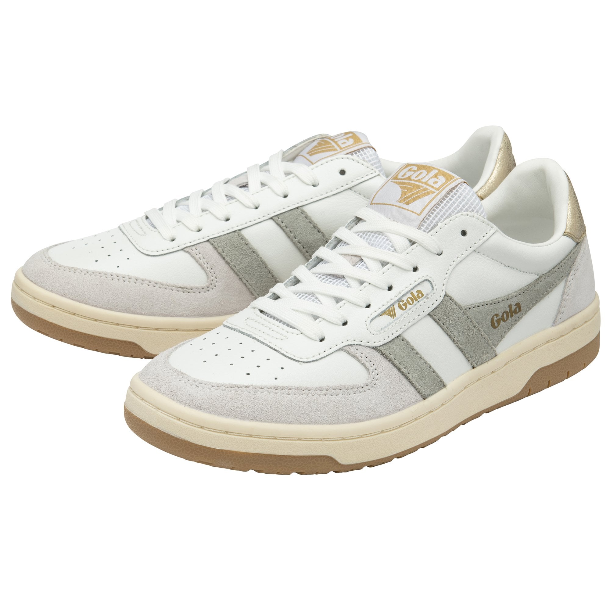 gola-hawk-damen-sneaker-klassischer-court-sneaker-aus-leder-wildleder-und-mesh-i image 3