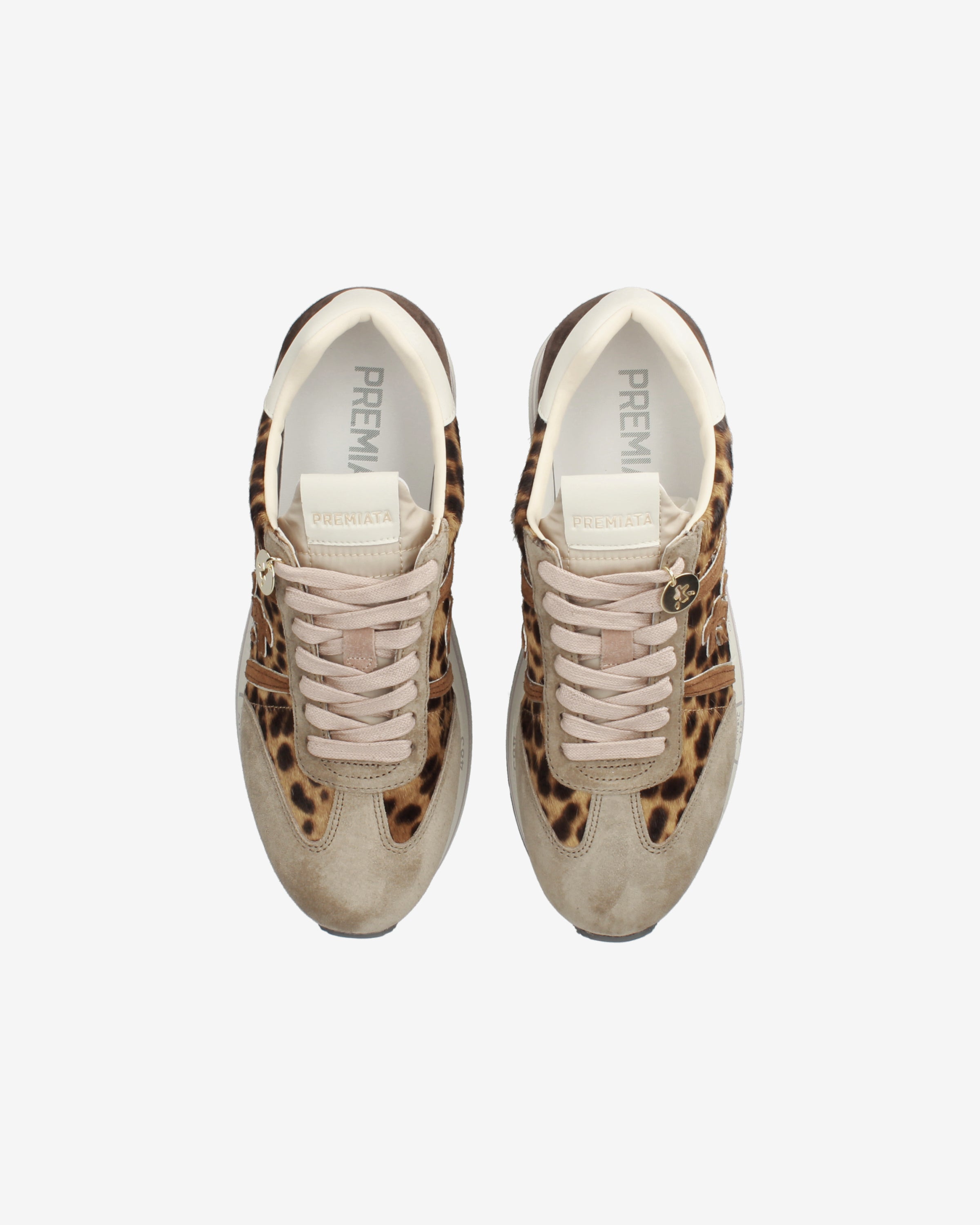 premiata-beth-7741-sneaker-beige-braun-animalier-suede-cavallino-maxi-sohle image 6