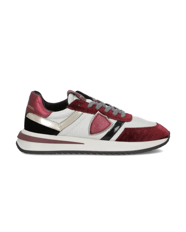 philippe-model-tropez-2-1-damen-sneaker-silber-bordeaux image 1