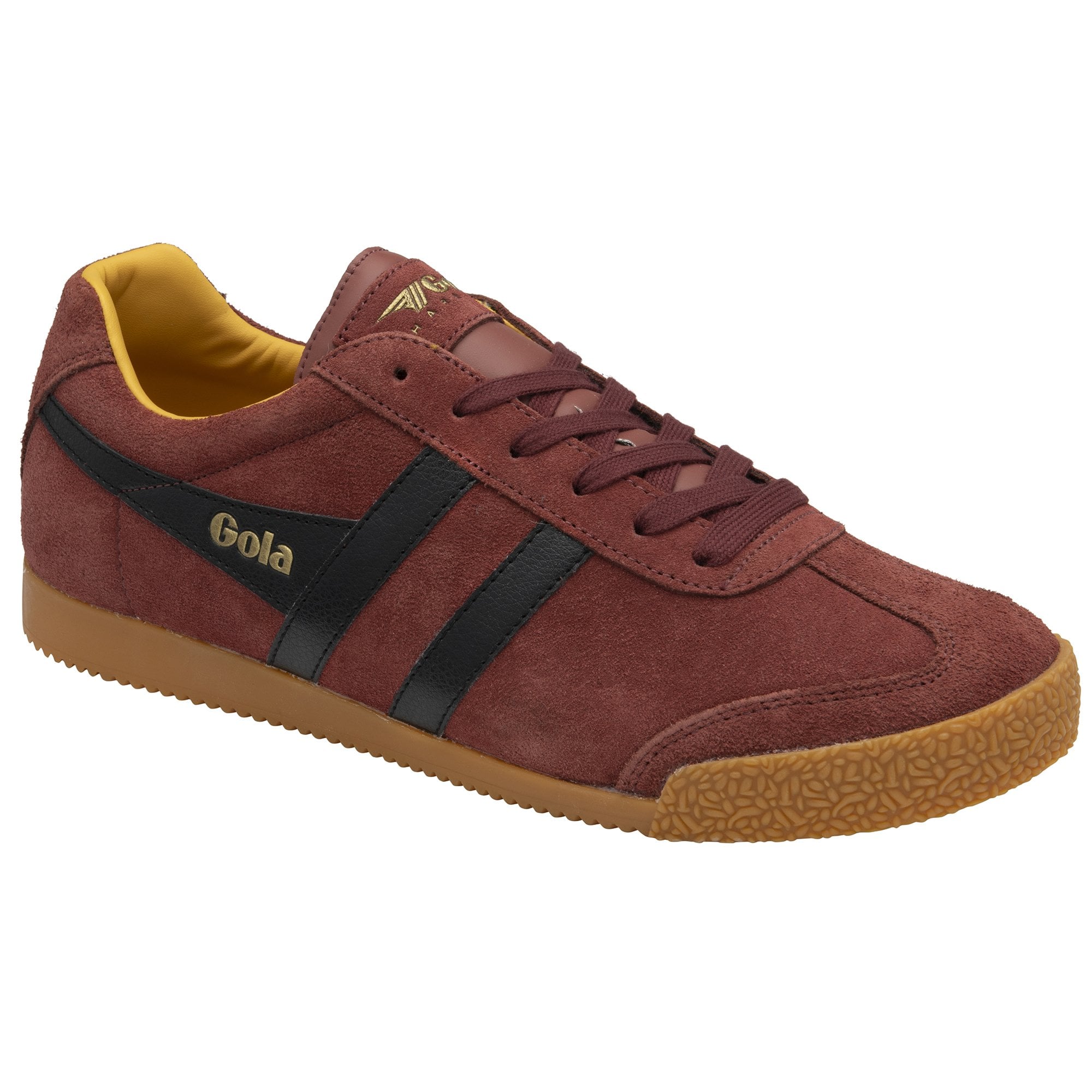 gola-harrier-herren-sneaker-aus-wildleder-ockerrot-schwarz image 2