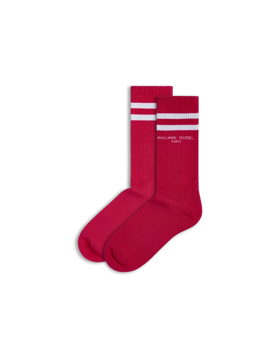 philippe-model-socken-baumwolle-wei-fuchsia image 1