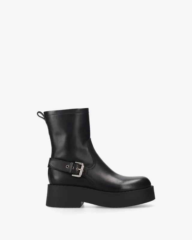 premiata-stivaletti-in-pelle-nera-damen-ankle-boots-aus-kalbsleder-schwarz image 1