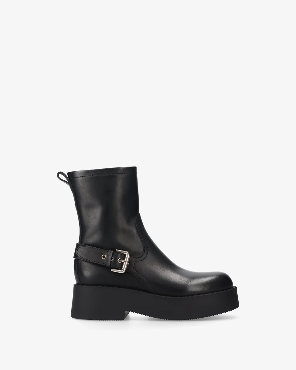 premiata-stivaletti-in-pelle-nera-damen-ankle-boots-aus-kalbsleder-schwarz image 1