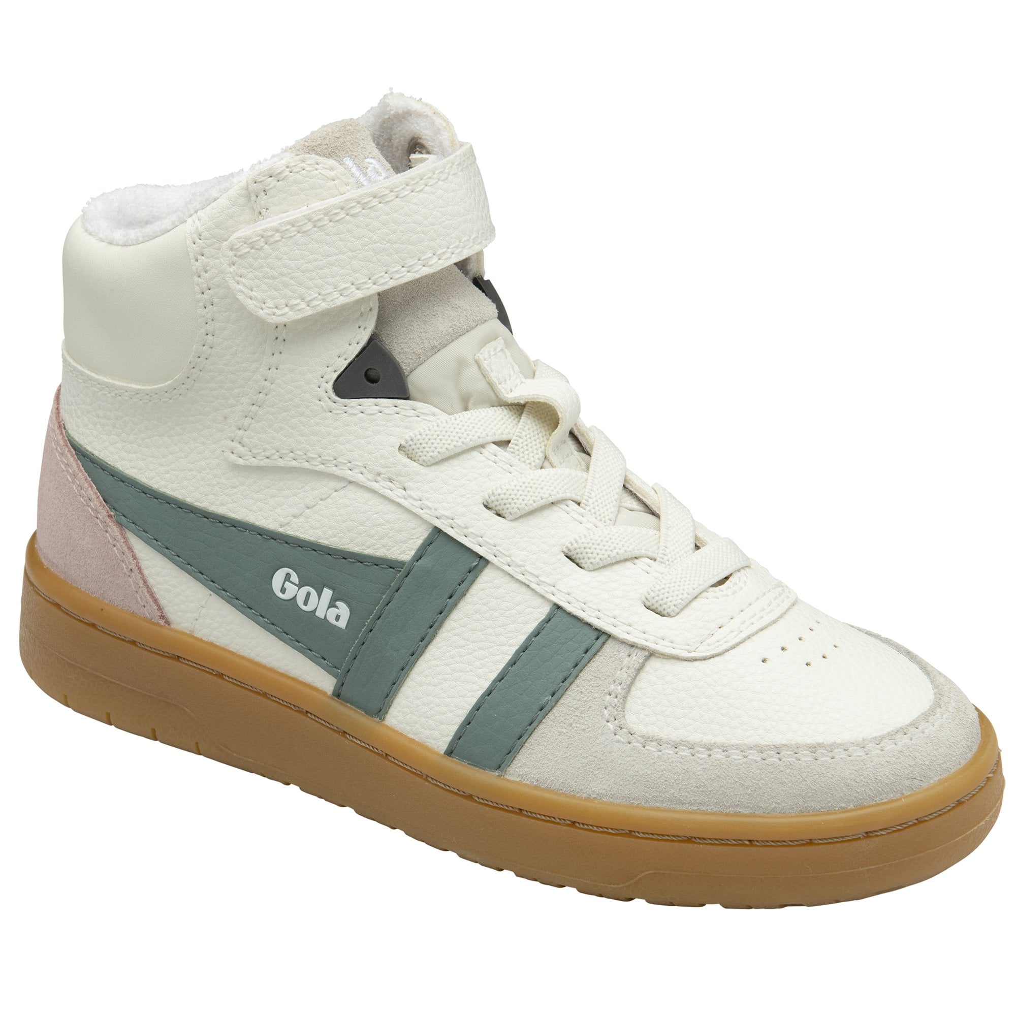gola-talon-kinder-high-top-sneaker-wei-schiefergrau-kreiderosa image 2