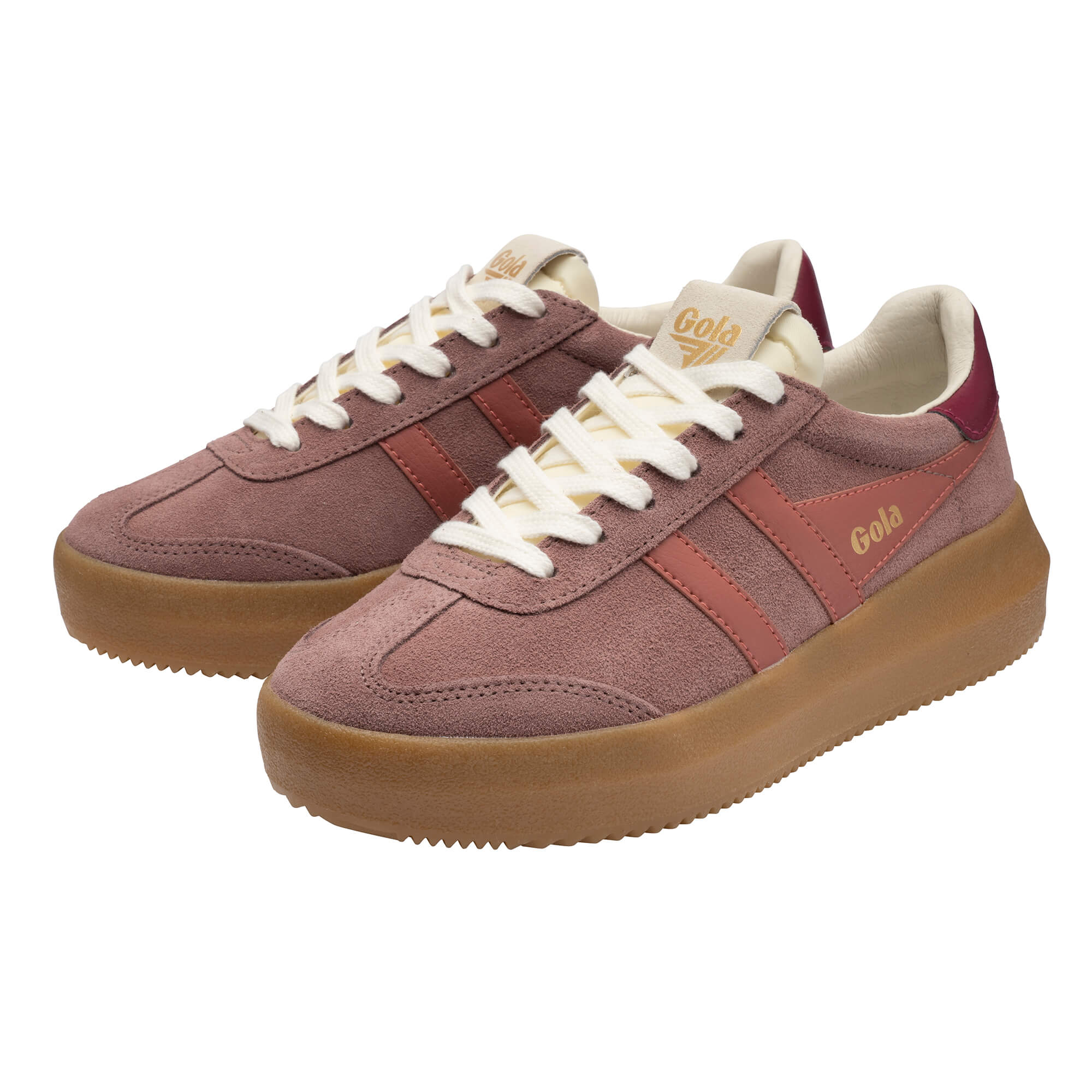 gola-athena-damen-sneaker-wildleder-braun-lehm-kirsche image 3