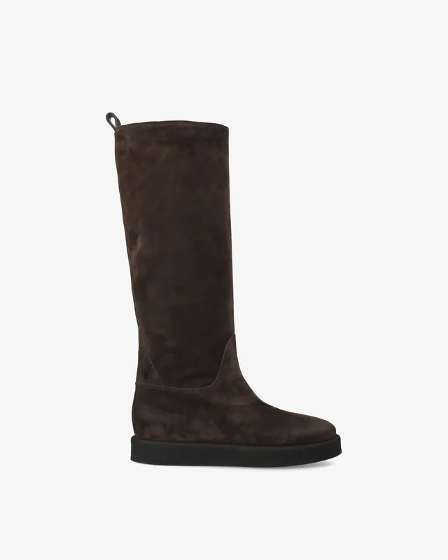 premiata-stivali-pelle-marrone-damen-stiefel image 1