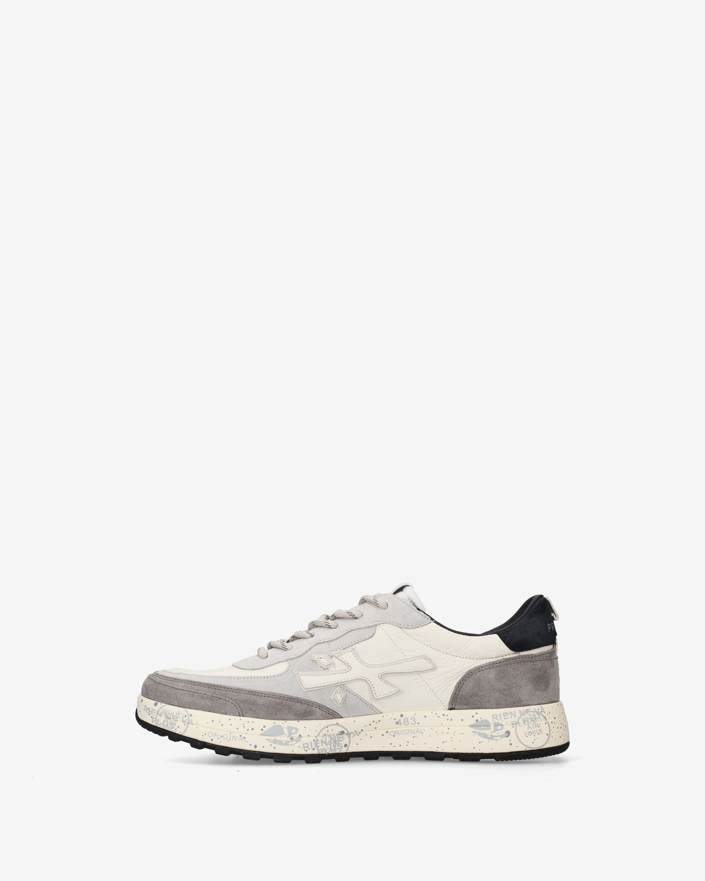 premiata-nous-8466-herren-sneaker-leder-suede-wei-panna-navy image 3