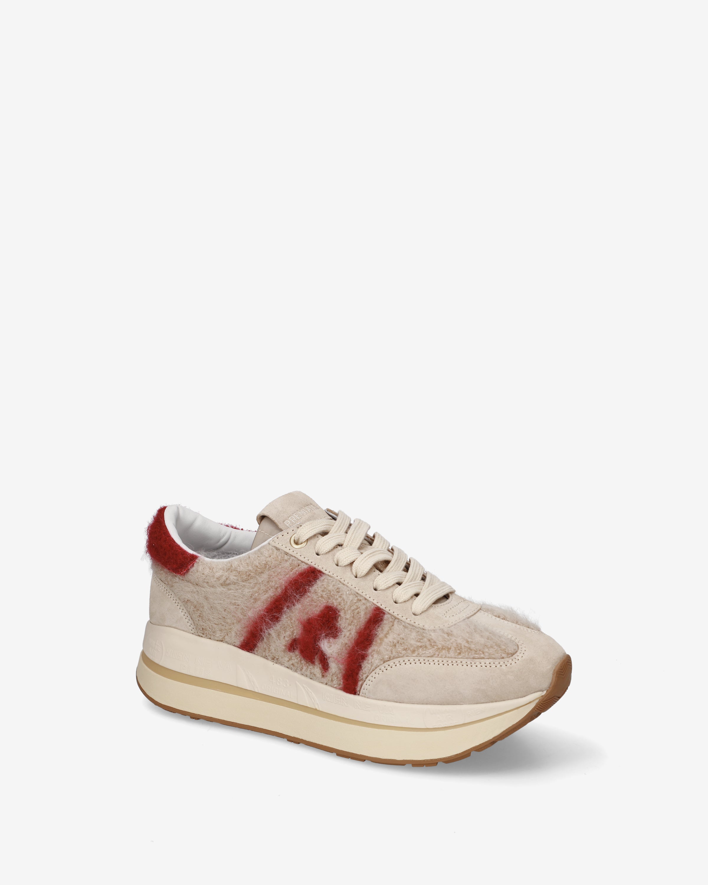 premiata-bethcoin-8707-sneaker-damen-platform-mohair-look image 3