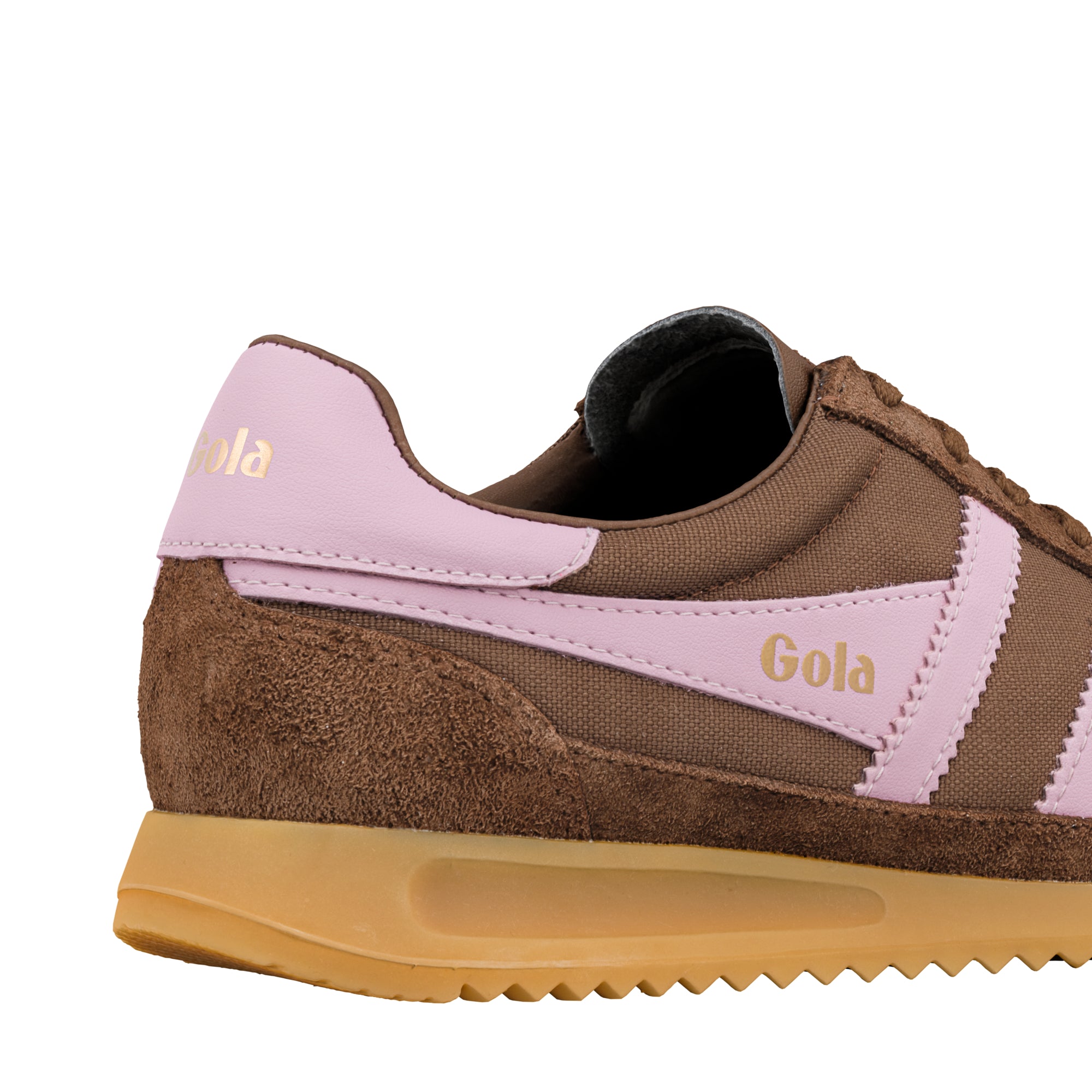 gola-tornado-sneaker-f-r-damen-nylon-wildleder-in-dunkelbraun-bonbonrosa image 6