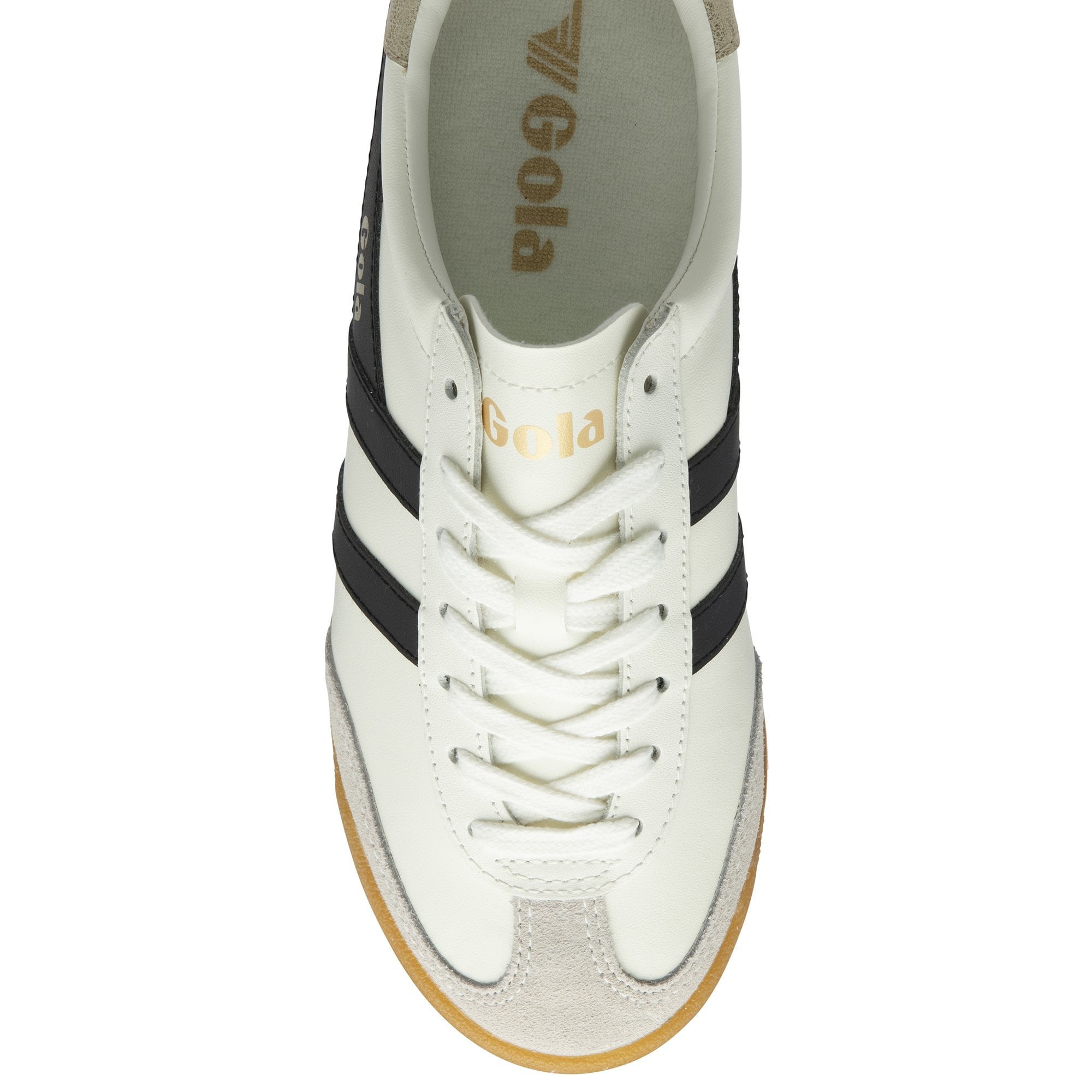 gola-torpedo-sneaker-f-r-damen-aus-leder-cremewei-schwarz-mit-goldlasche image 5