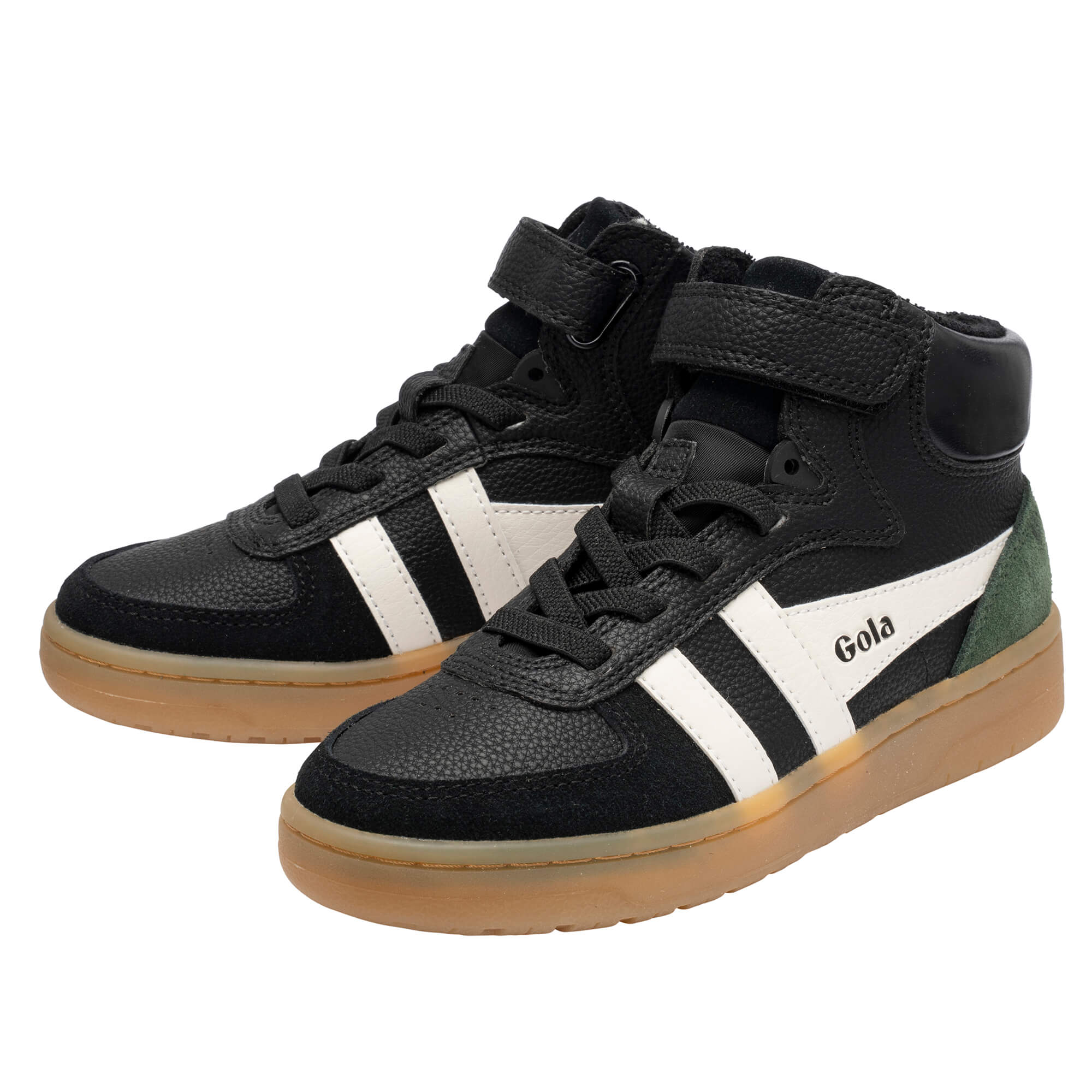 gola-talon-kinder-high-top-sneaker-schwarz-creme-evergreen image 3