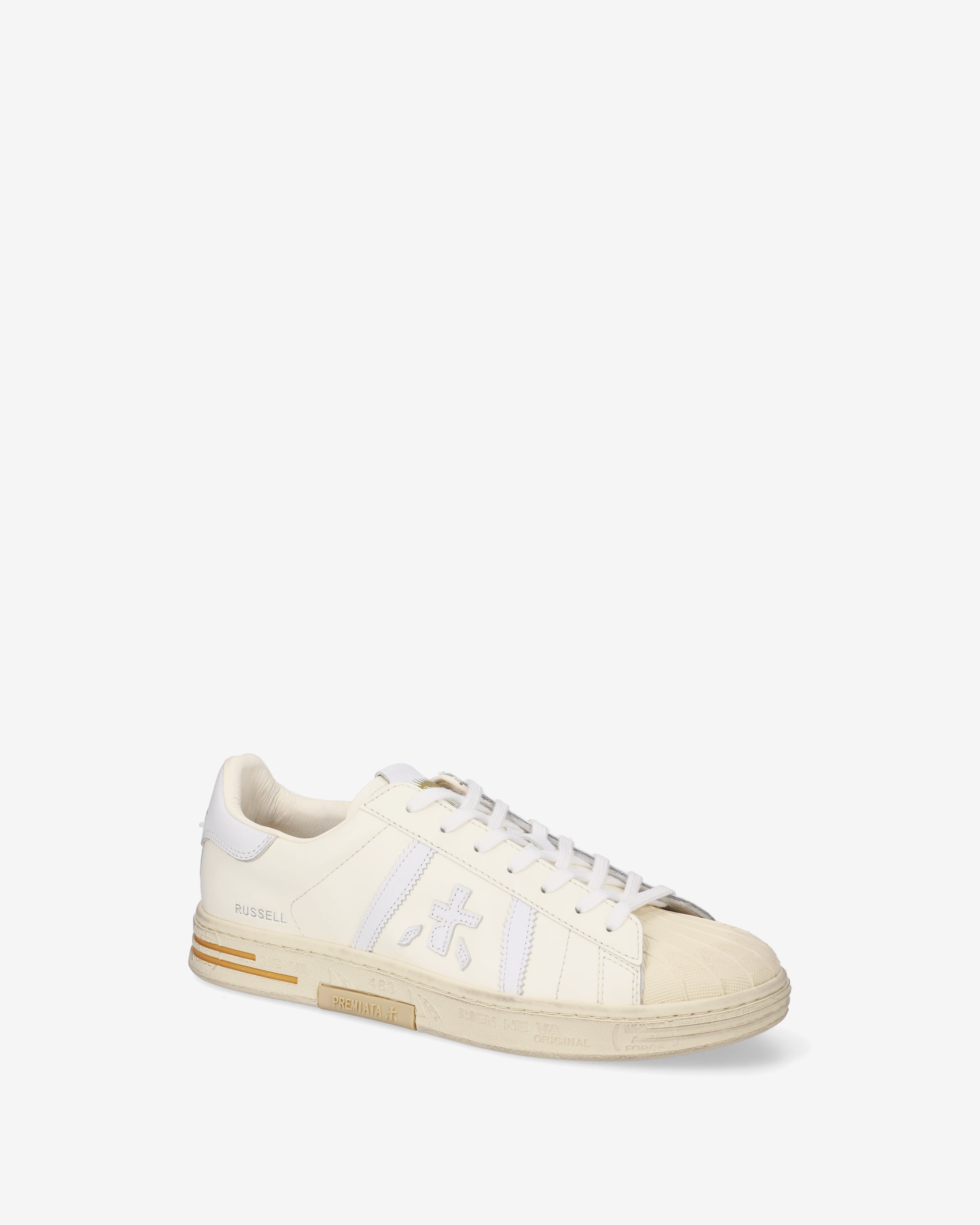 premiata-russell-8072-herren-sneaker-panna-wei-used-look image 4