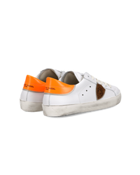 philippe-model-prsx-sneaker-kids-blanc-orange-fluo image 2