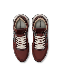 philippe-model-tropez-haute-damen-high-top-sneaker-bordeaux-silber-glitzer image 5