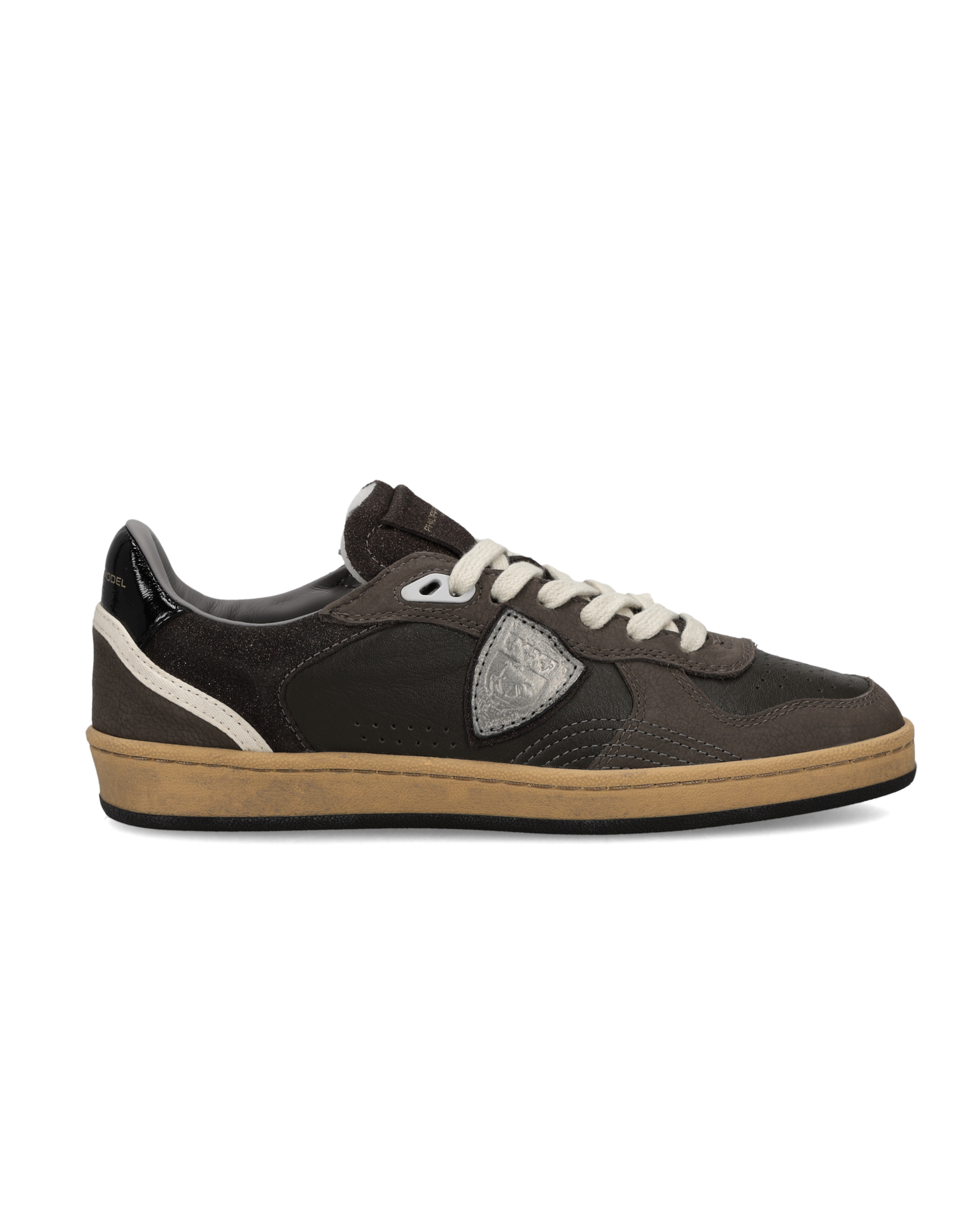 philippe-model-pgal-damen-sneaker-braun-schwarz-silber image 1