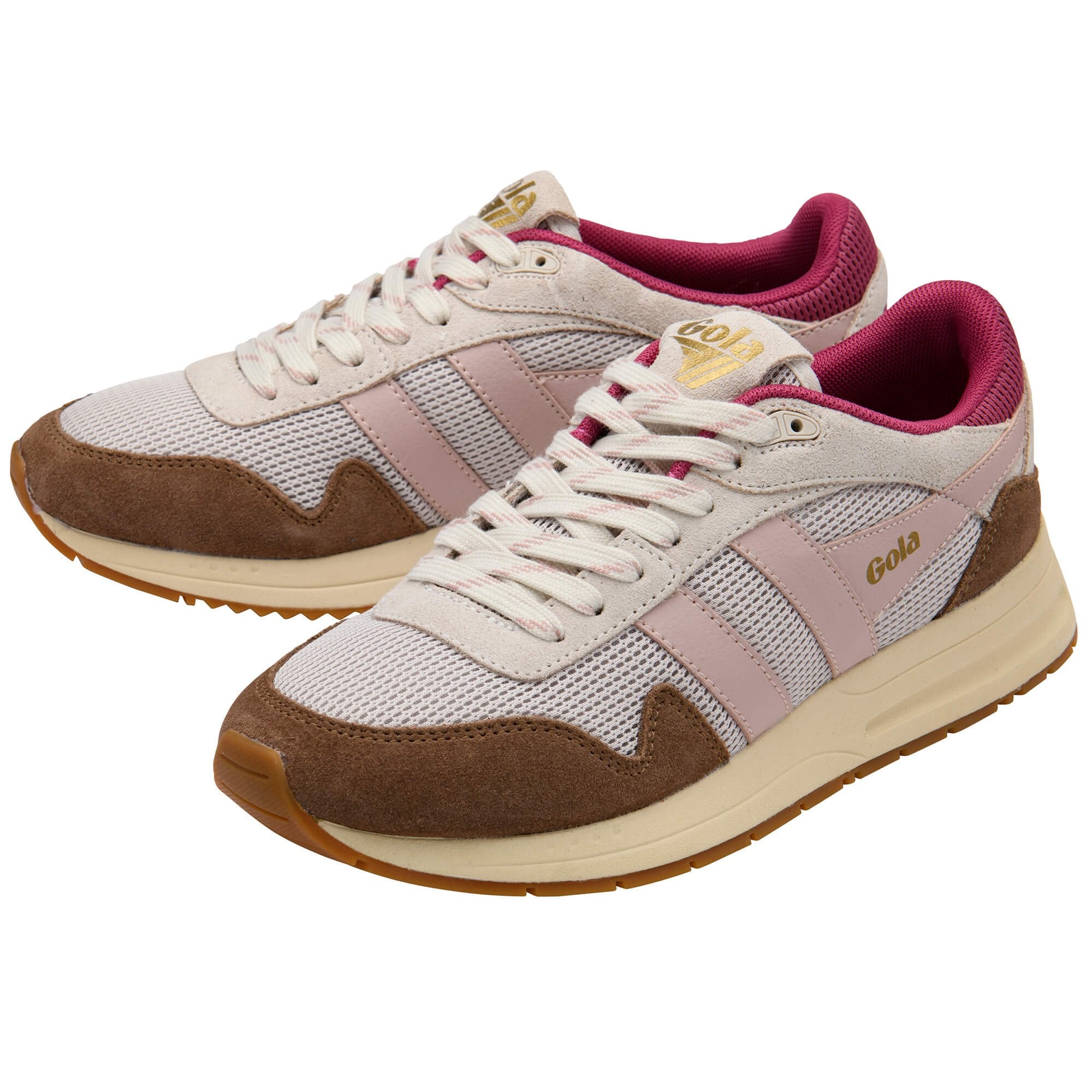 gola-delta-sneaker-f-r-damen-off-white-otter-kreide-pink image 3