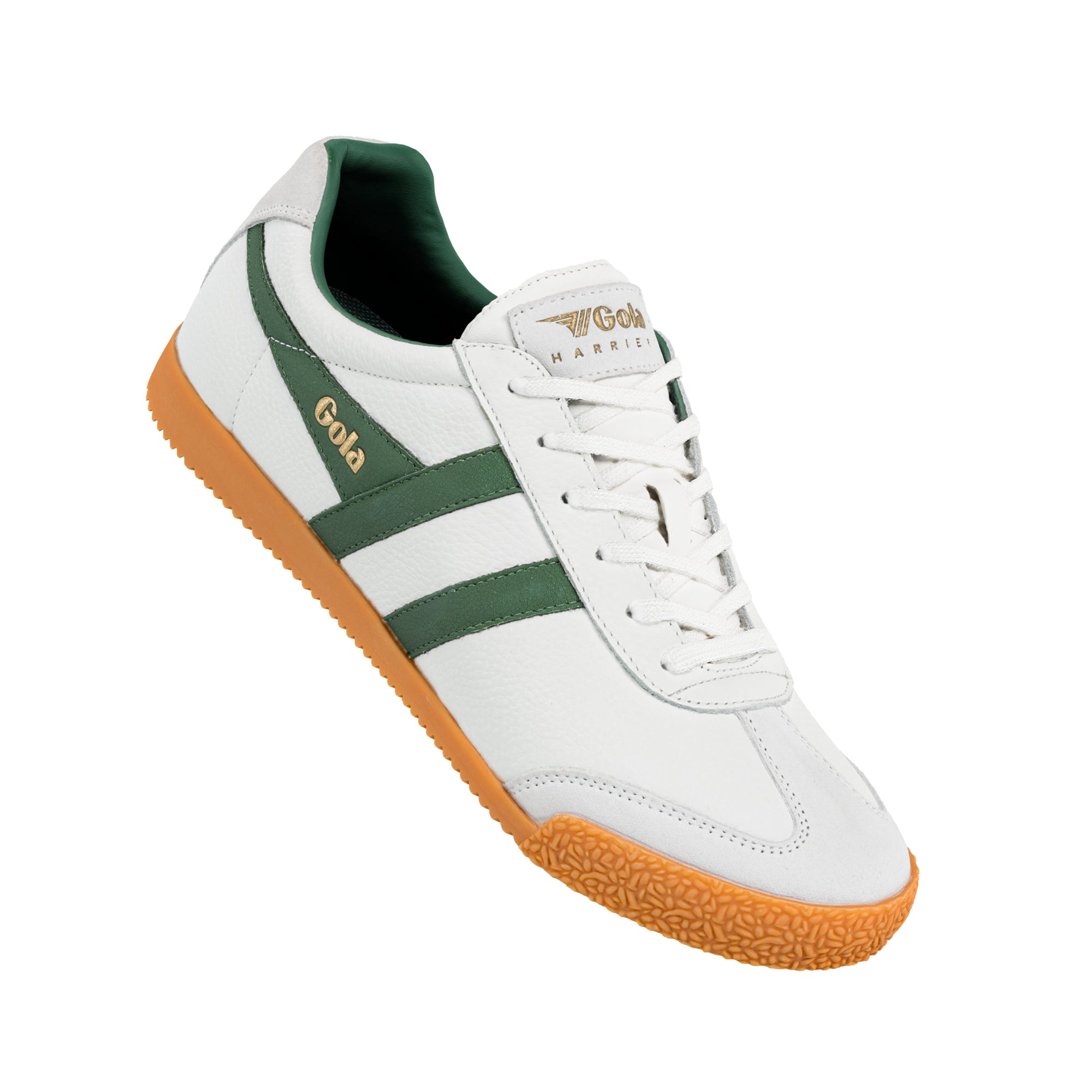 gola-harrier-herren-sneaker-wei-gr-n-leder-klassiker image 5