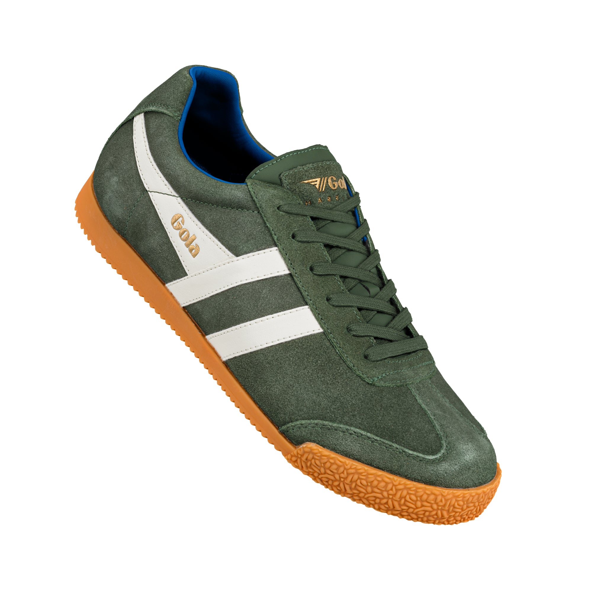 gola-harrier-wildleder-herren-sneaker-dunkelkhaki-cremewei-1968 image 5