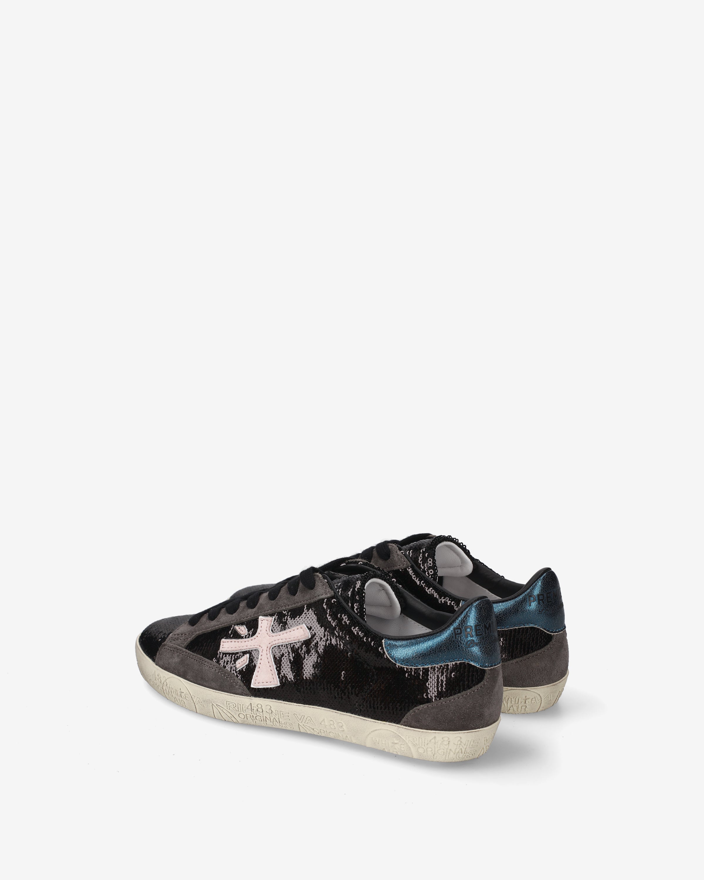 premiata-stevend-8496-sneaker-damen-schwarz-pailletten-suede image 5
