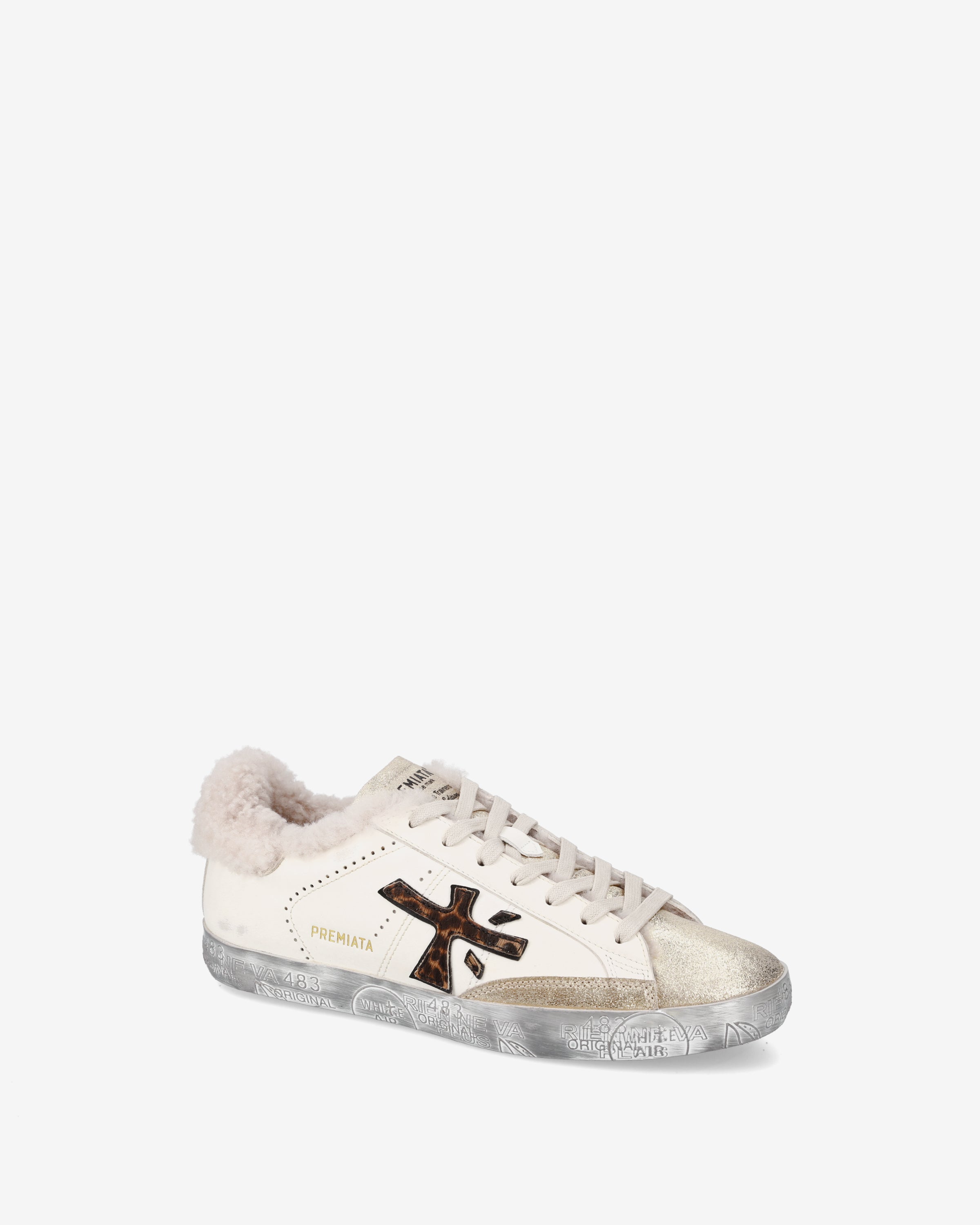 premiata-stevend-7606m-sneaker-creme-gold-animalier image 4