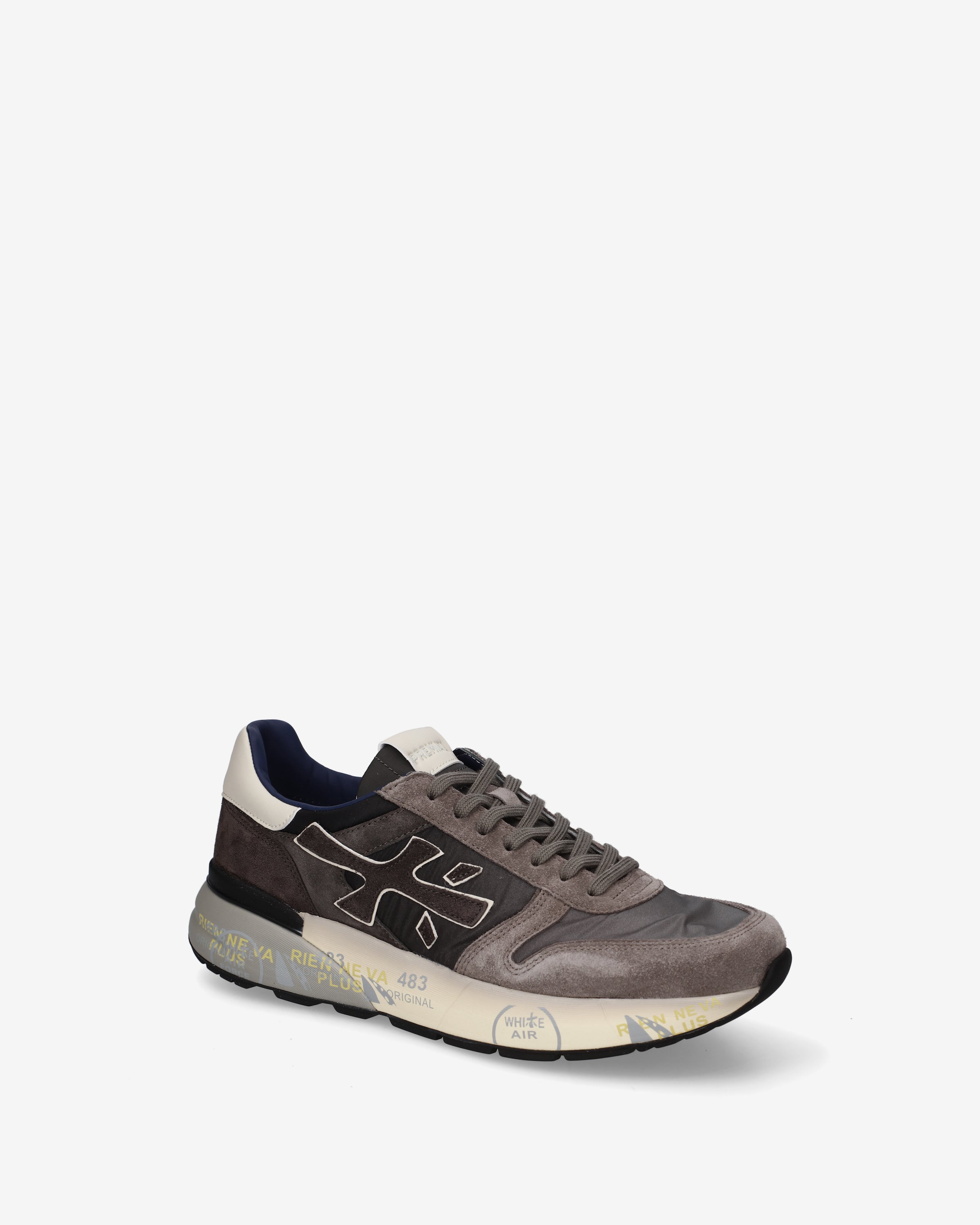 premiata-mick-8433-herren-sneaker-grau-braun-suede-mesh image 4
