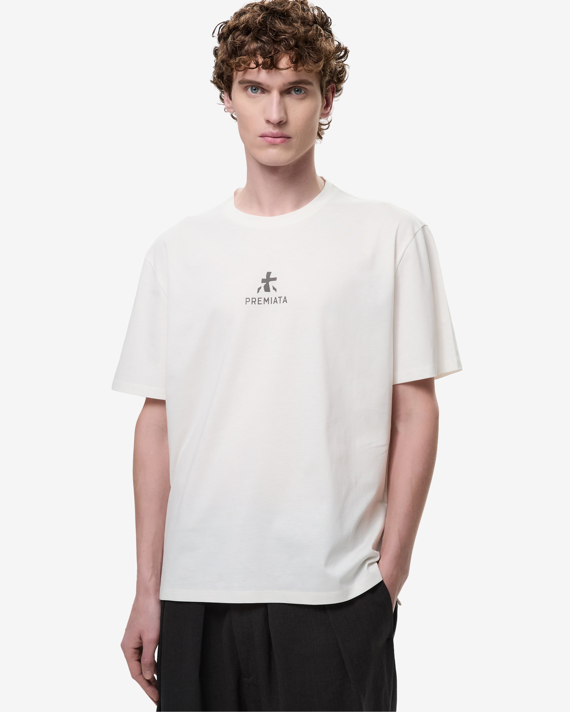 premiata-t-shirt-herren-cotton-jersey-bonded-detail-transfer-logo image 2