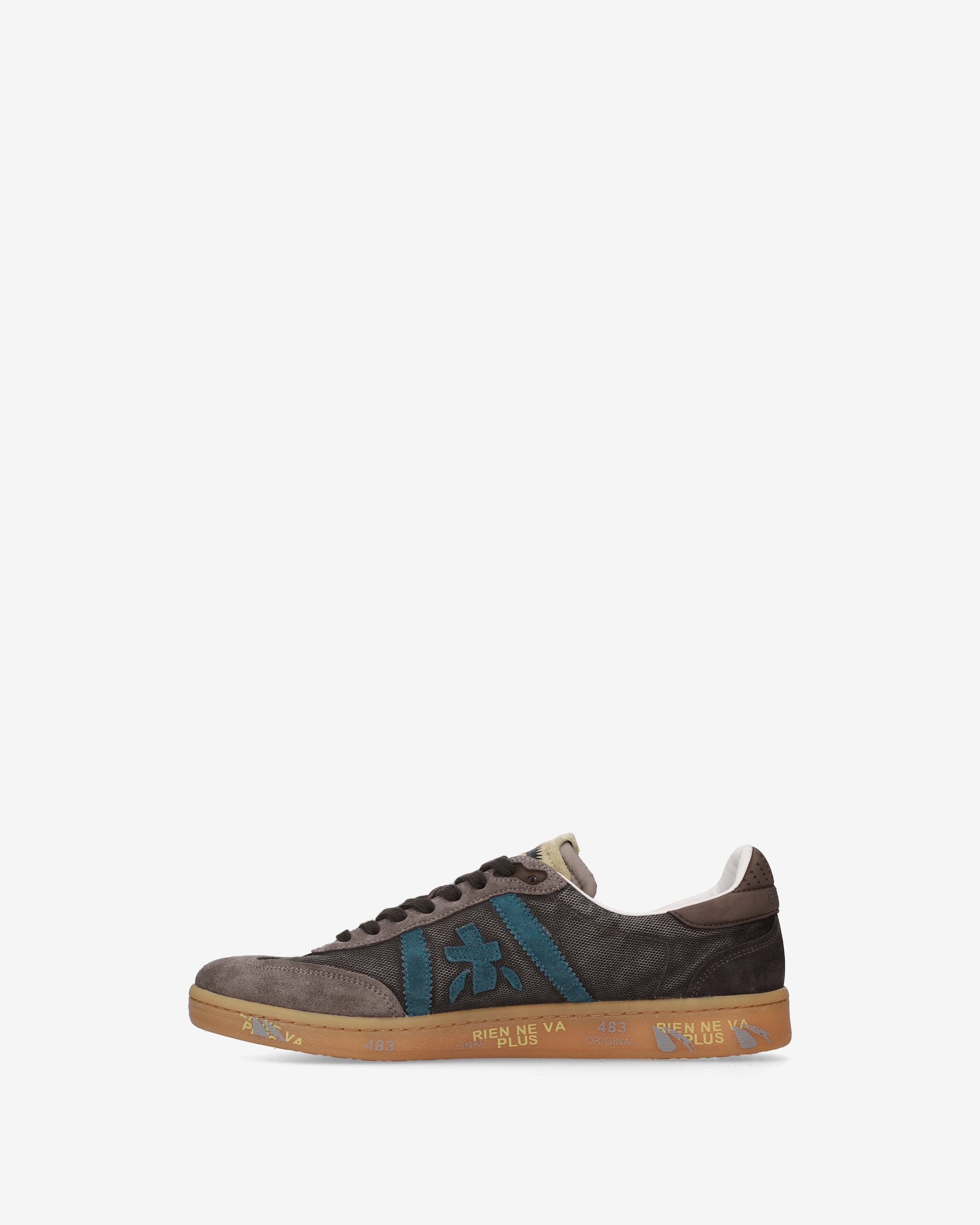 premiata-bonnie-8587-sneaker-herren-taupe-brown-petrolio image 3