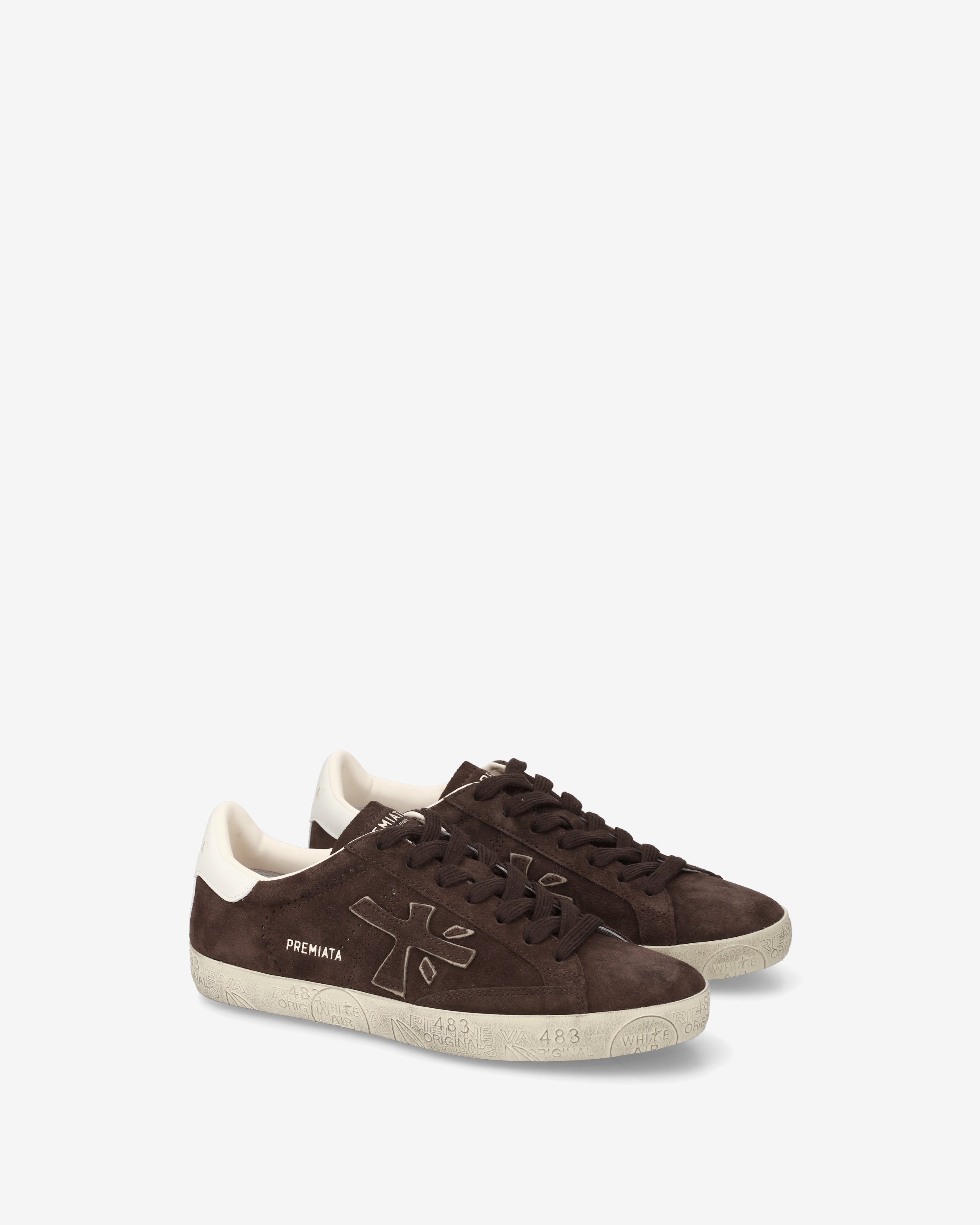 premiata-stevend-7897-sneaker-testa-di-moro-panna-leder-suede image 2