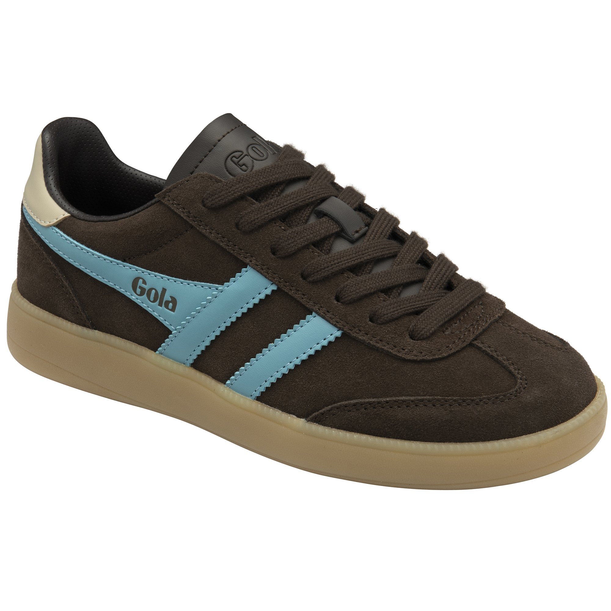 gola-viper-heritage-sneaker-f-r-damen-wildleder-dunkelbraun-ozeanblau image 2
