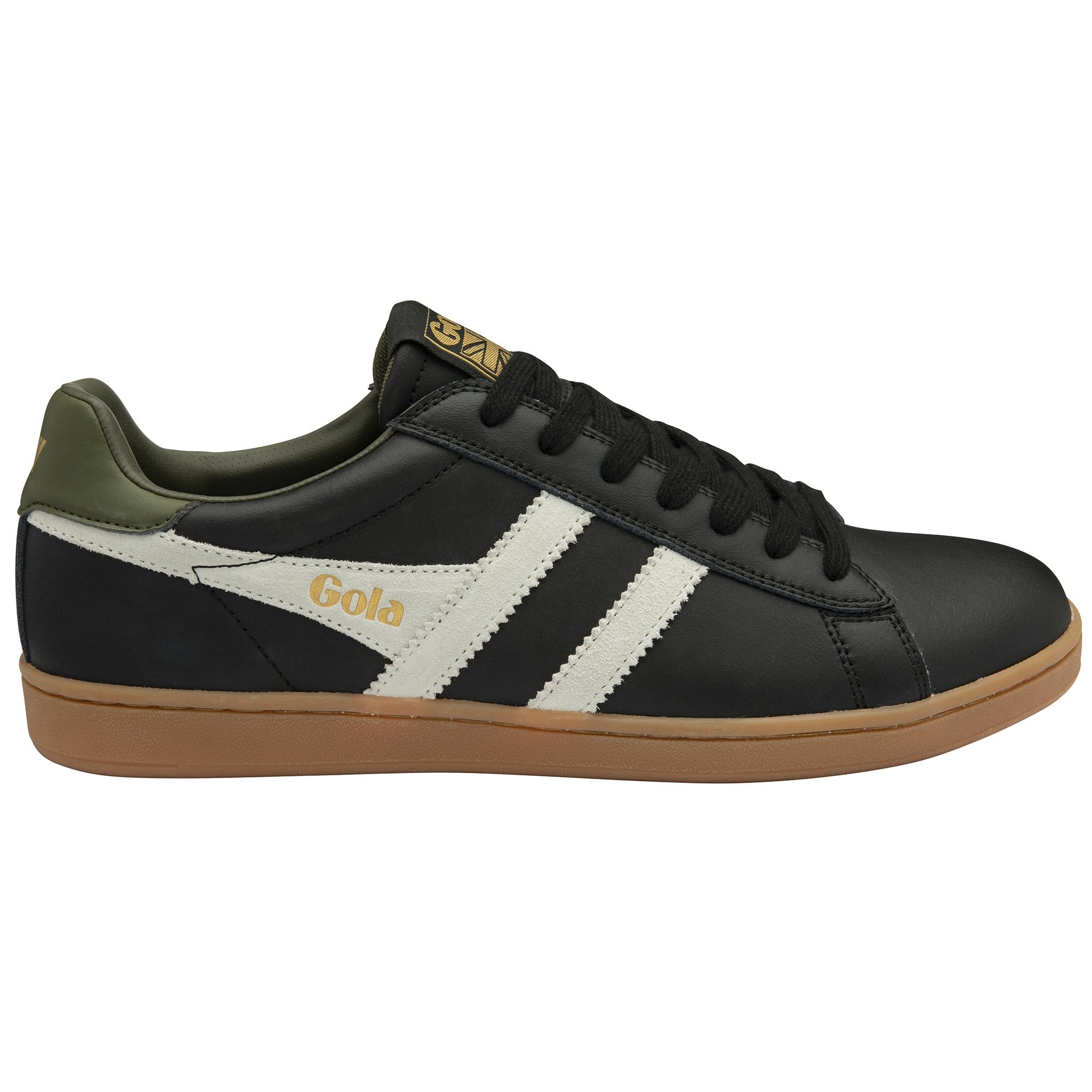 gola-equipe-ii-leder-sneaker-f-r-herren-schwarz-wei-khaki image 1
