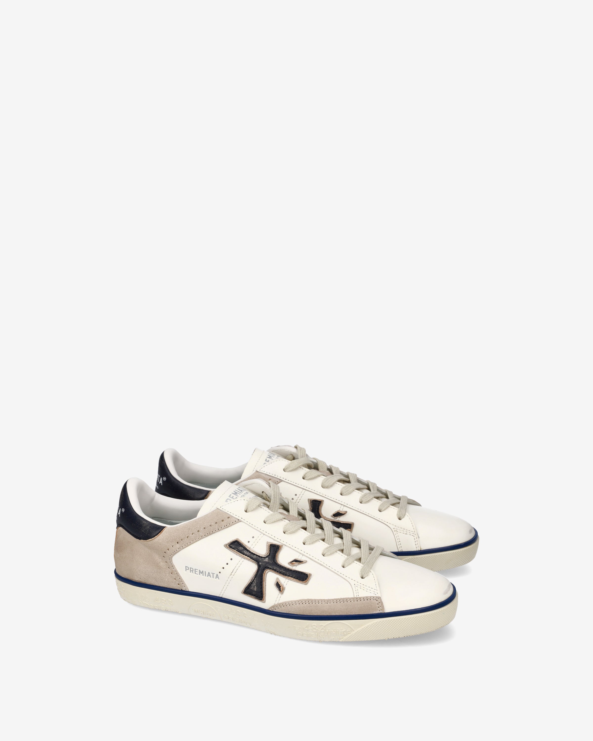premiata-steven-7285-herren-sneaker-creme image 2
