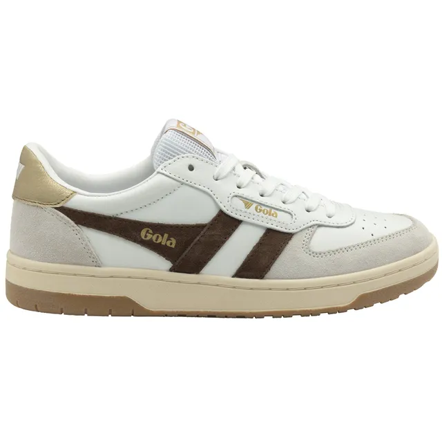 gola-hawk-damen-sneaker-leder-court-wei-dunkelbraun-gold image 1