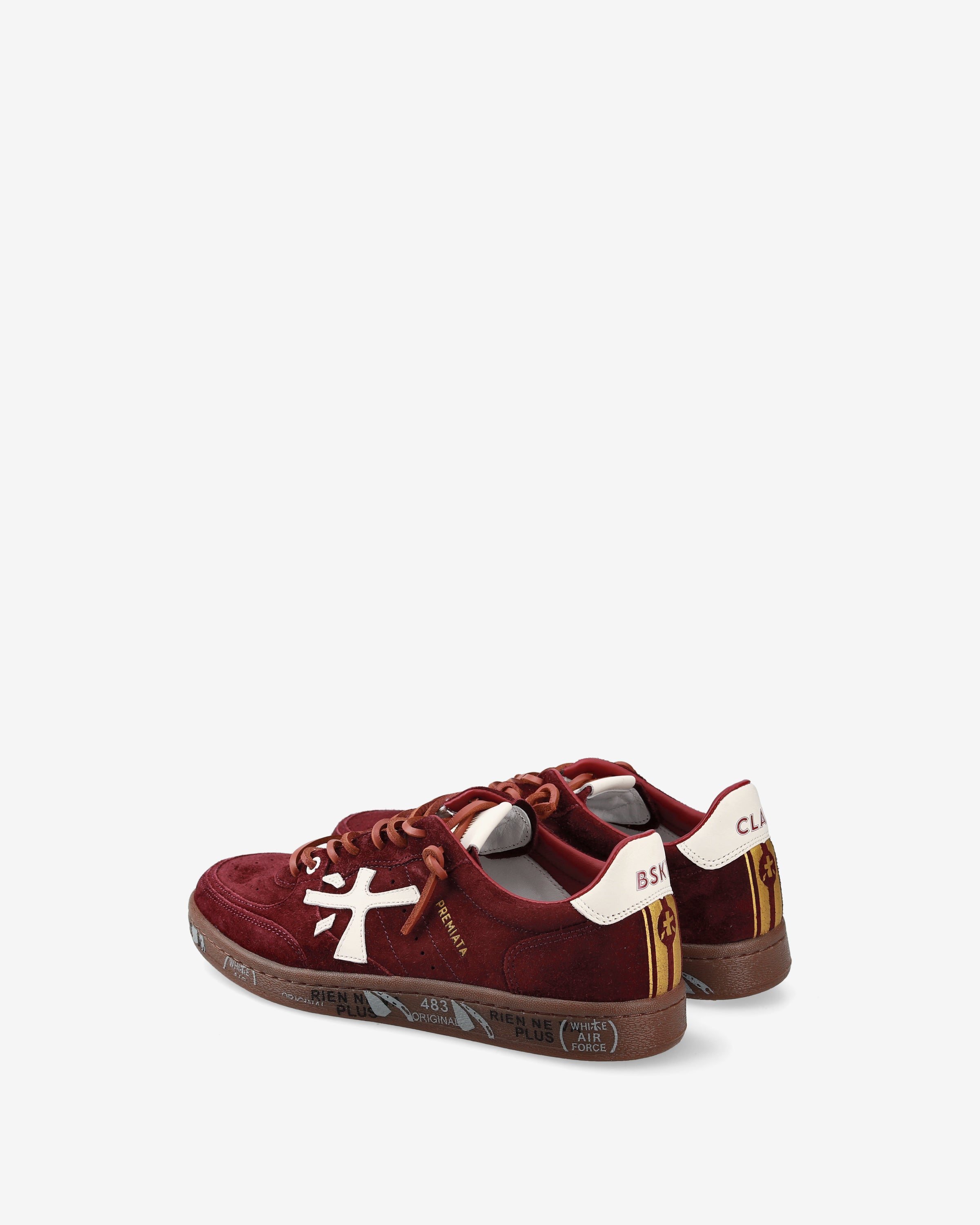 premiata-bskt-clayd-7688-sneaker-burgundy-cavallino image 5