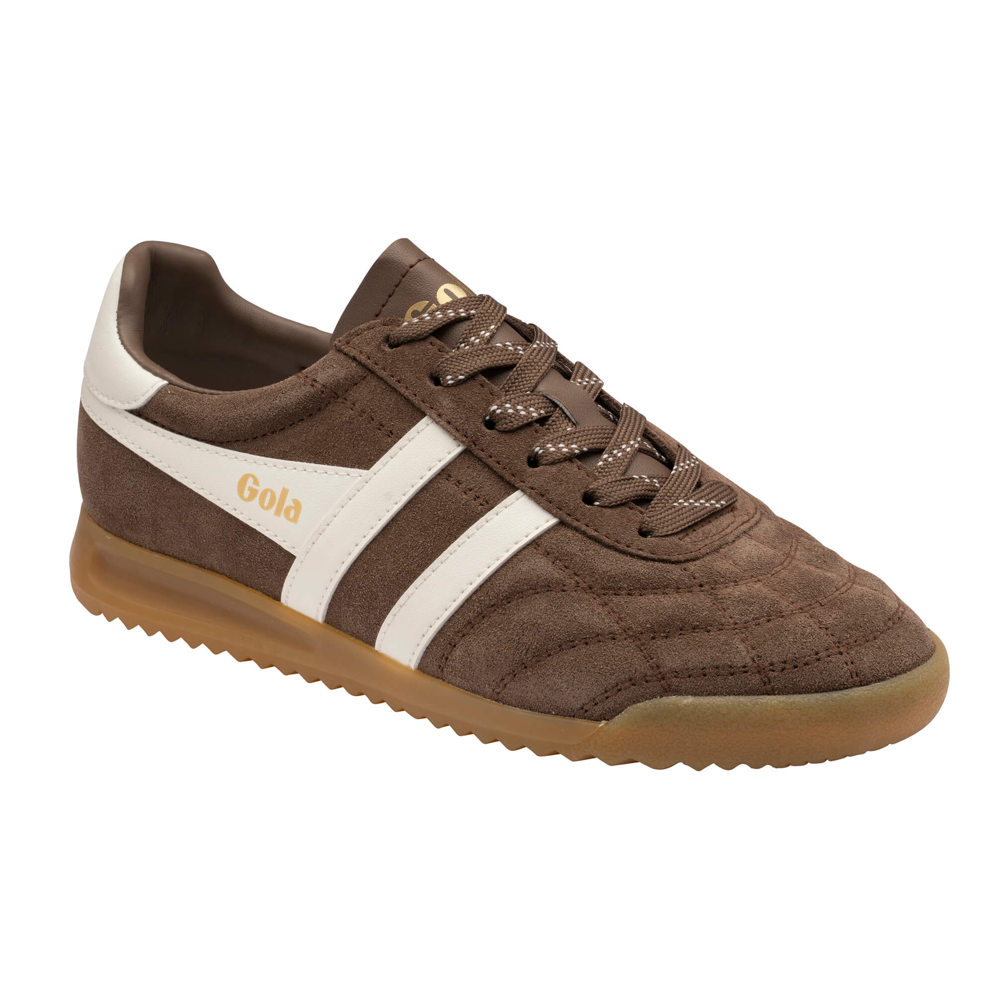 gola-stadium-wildleder-damen-sneaker-otterbraun-off-white image 2