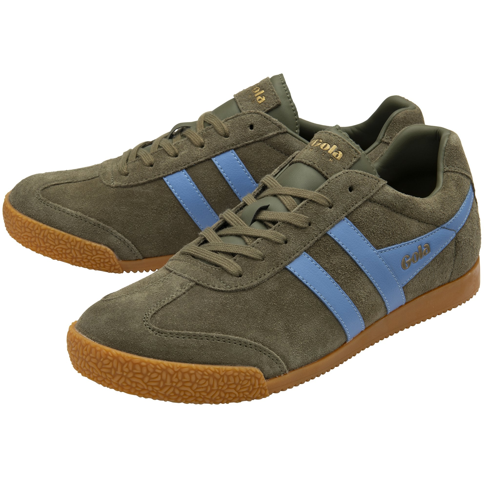 gola-harrier-herren-sneaker-khaki-hellblau-wildleder image 3