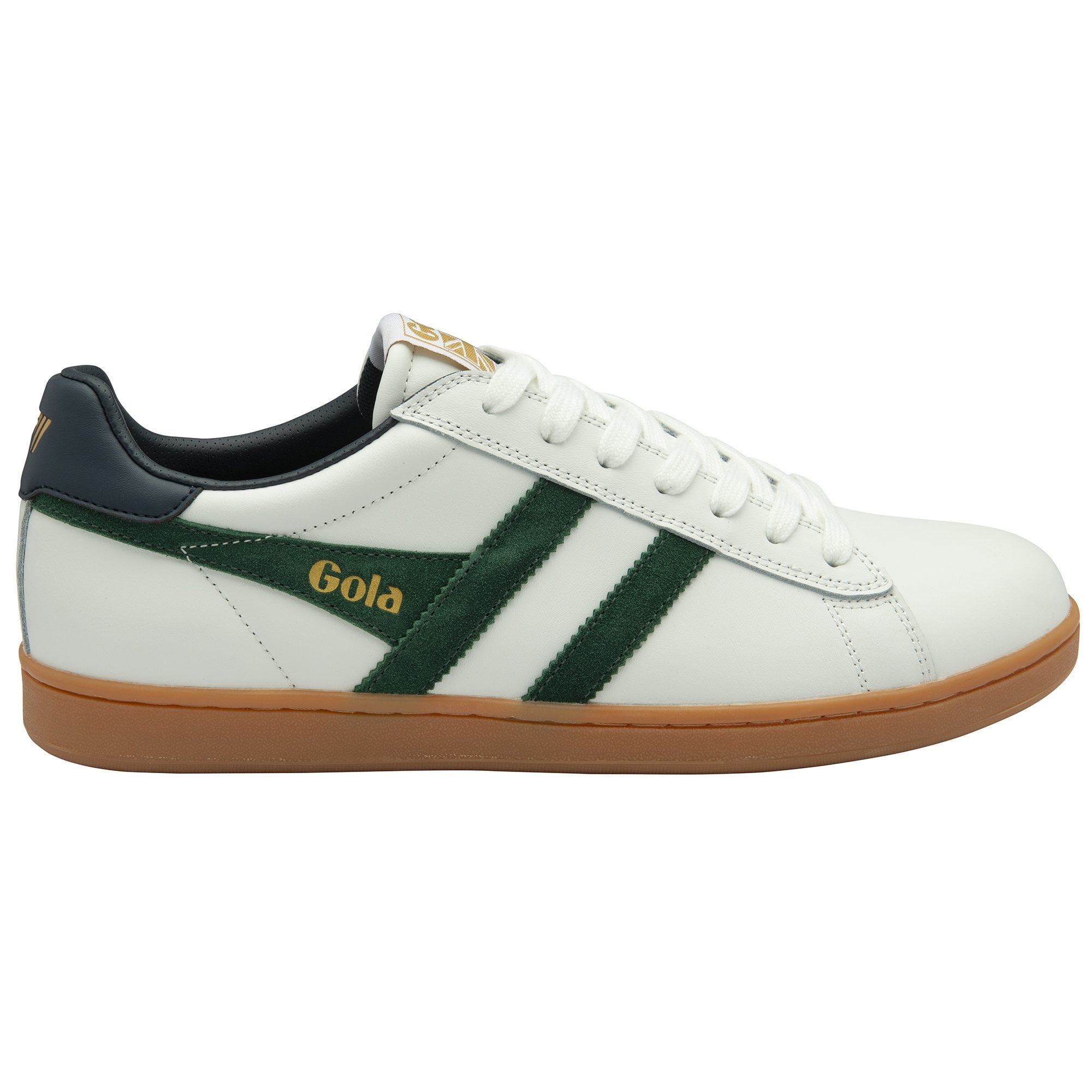 gola-equipe-ii-leder-sneaker-f-r-herren-wei-gr-n-navy image 1