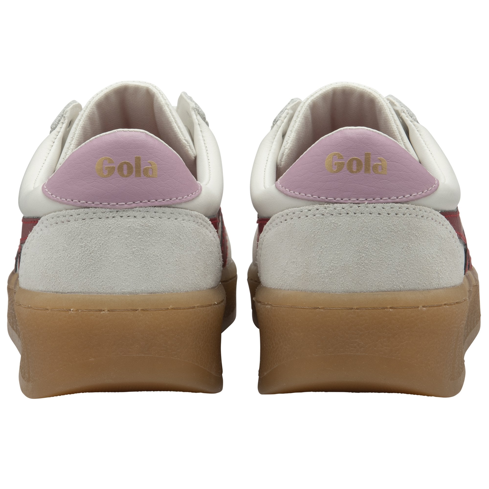 gola-grandslam-elite-damen-sneaker-wei-tiefrot-rosa image 4