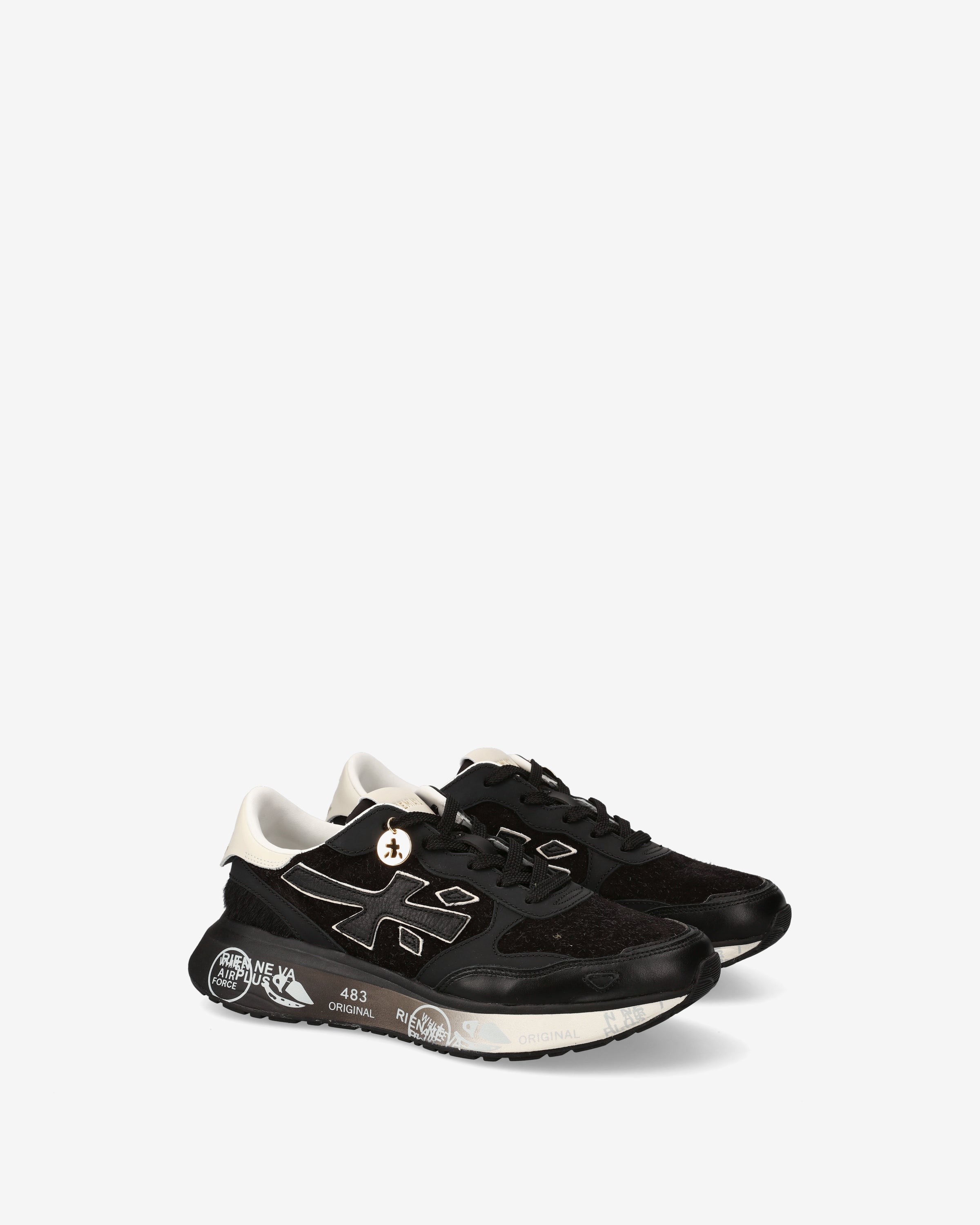 premiata-lauryn-7803-sneaker-schwarz-creme-leder-ponyleder image 2
