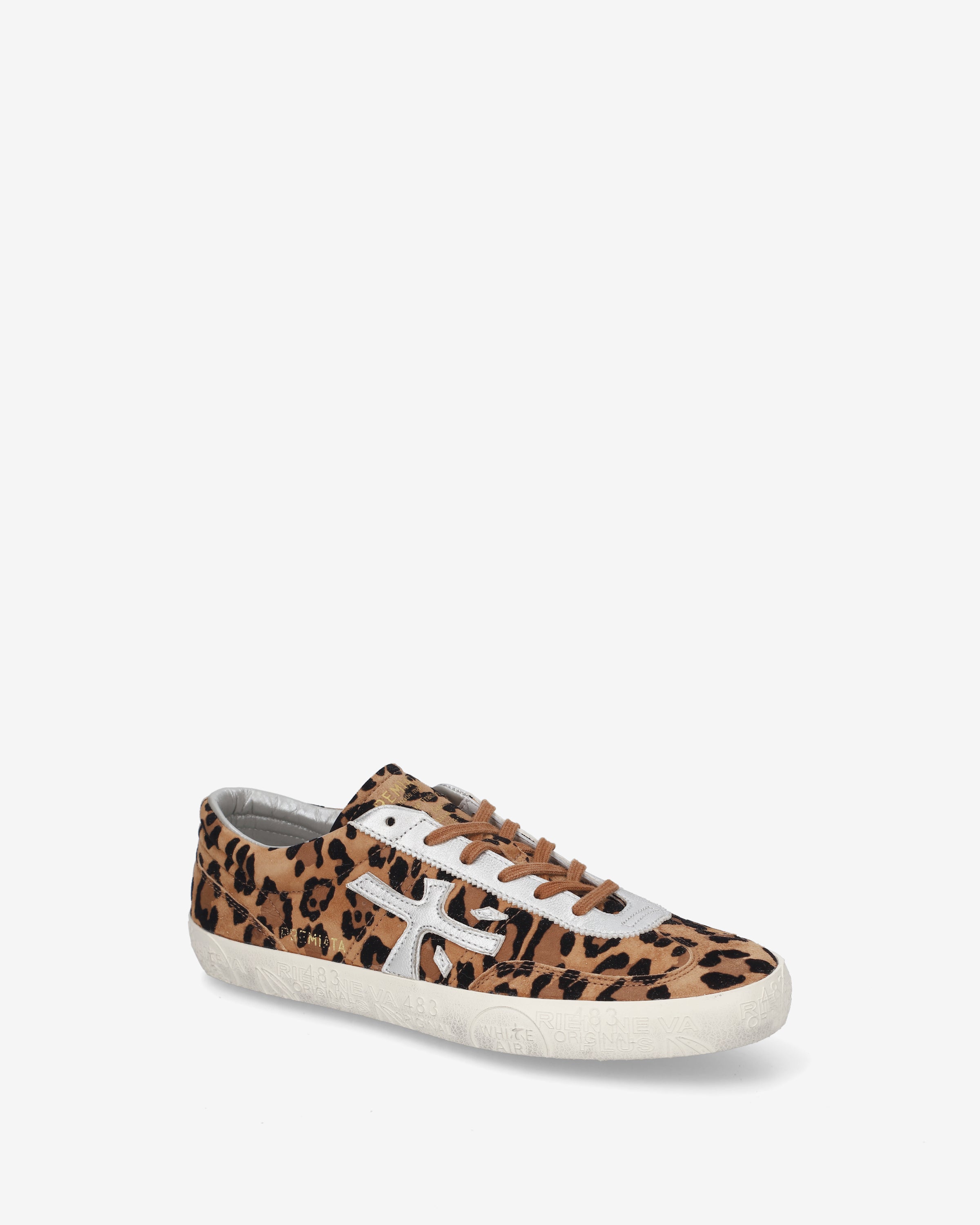 premiata-davidd-8604-damen-sneaker-suede-animal-print-beige-schwarz image 4
