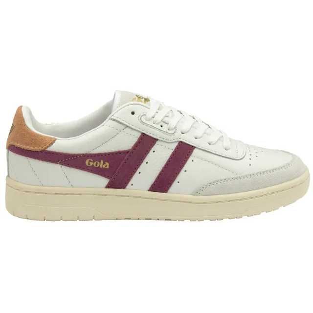 gola-falcon-sneaker-f-r-damen-wei-kirschrot-leder image 1