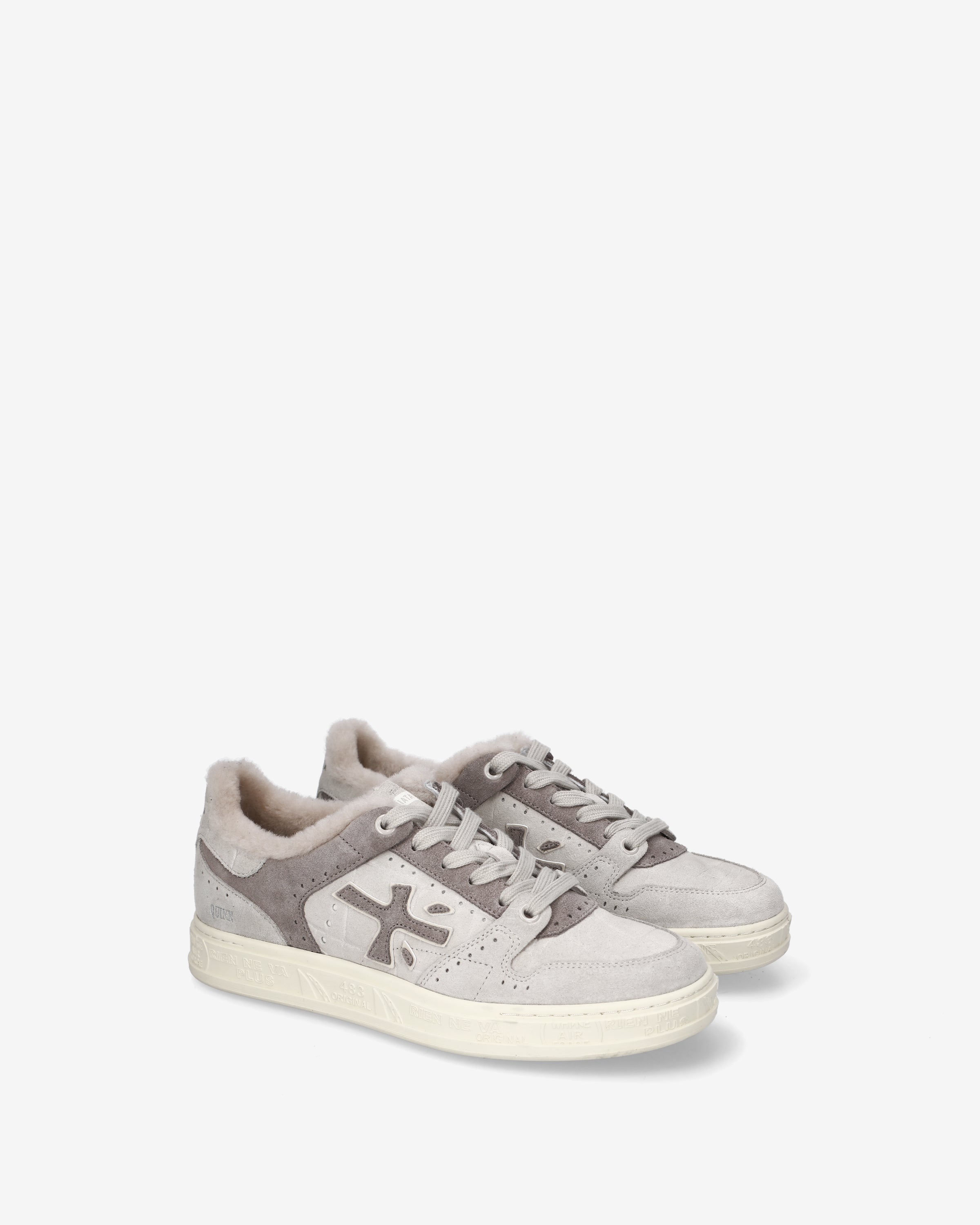 premiata-quinnd-8646m-damen-sneaker-beige-mit-lammfell image 2